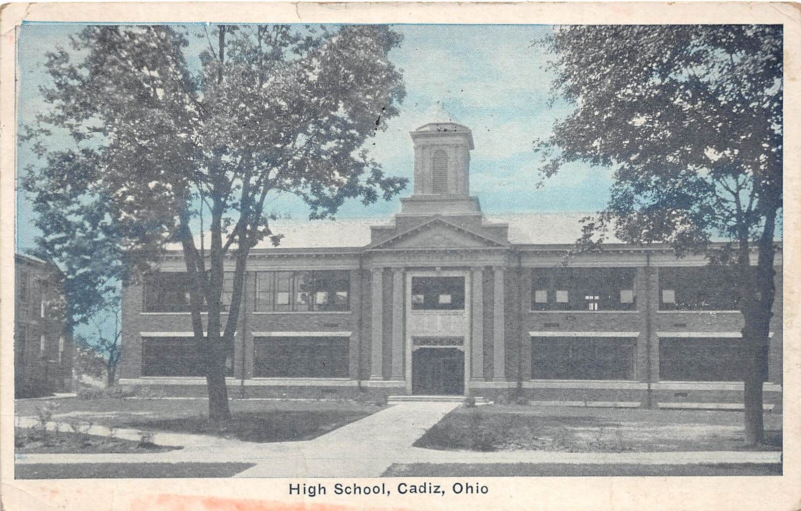E72/ Cadiz Ohio Postcard Harrison County 1931 High School