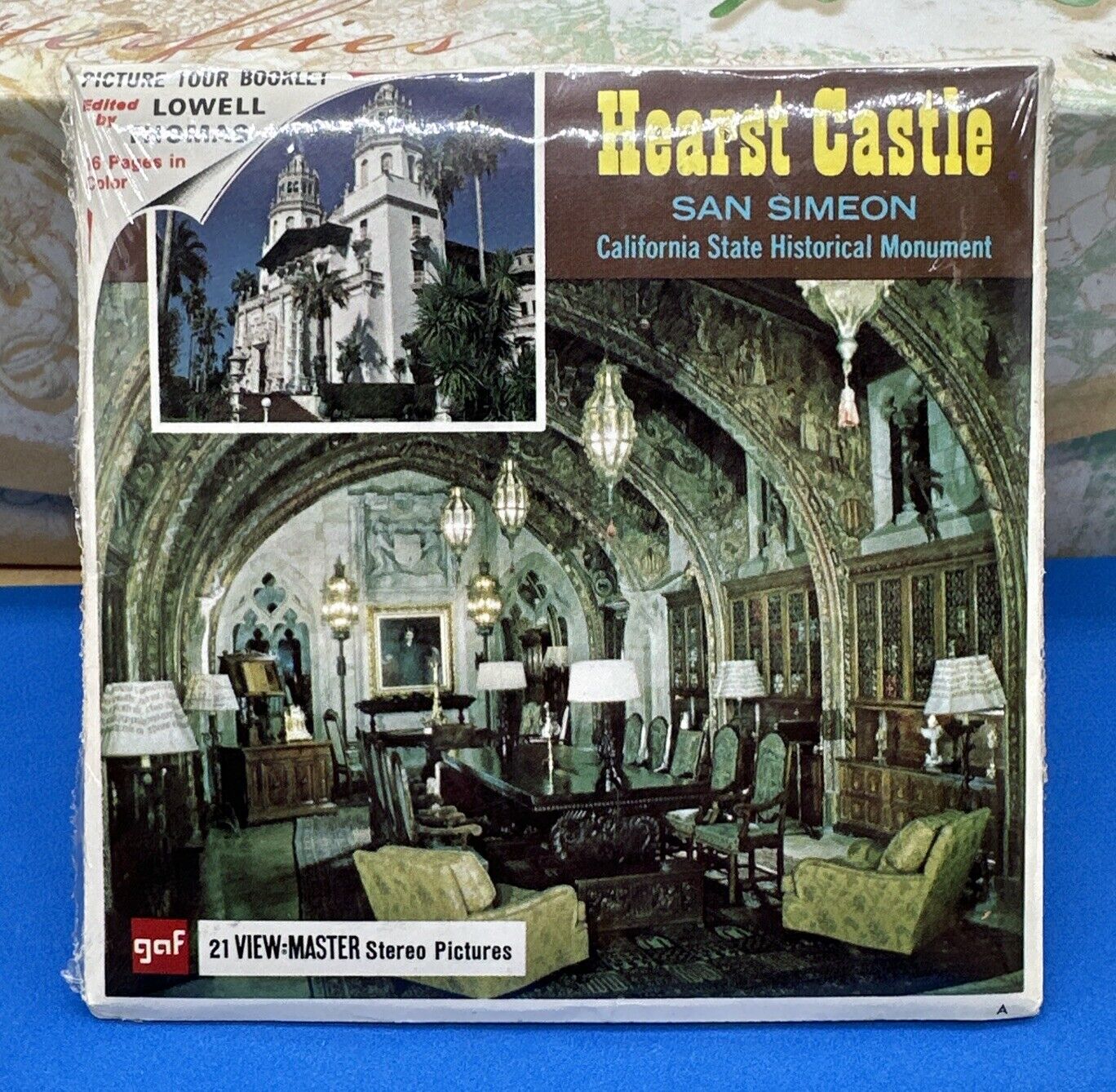 HEARST CASTLE SAN SIMEON CALIFORNIA 3D VIEW-MASTER 3 REEL PACKET NEW SEALED
