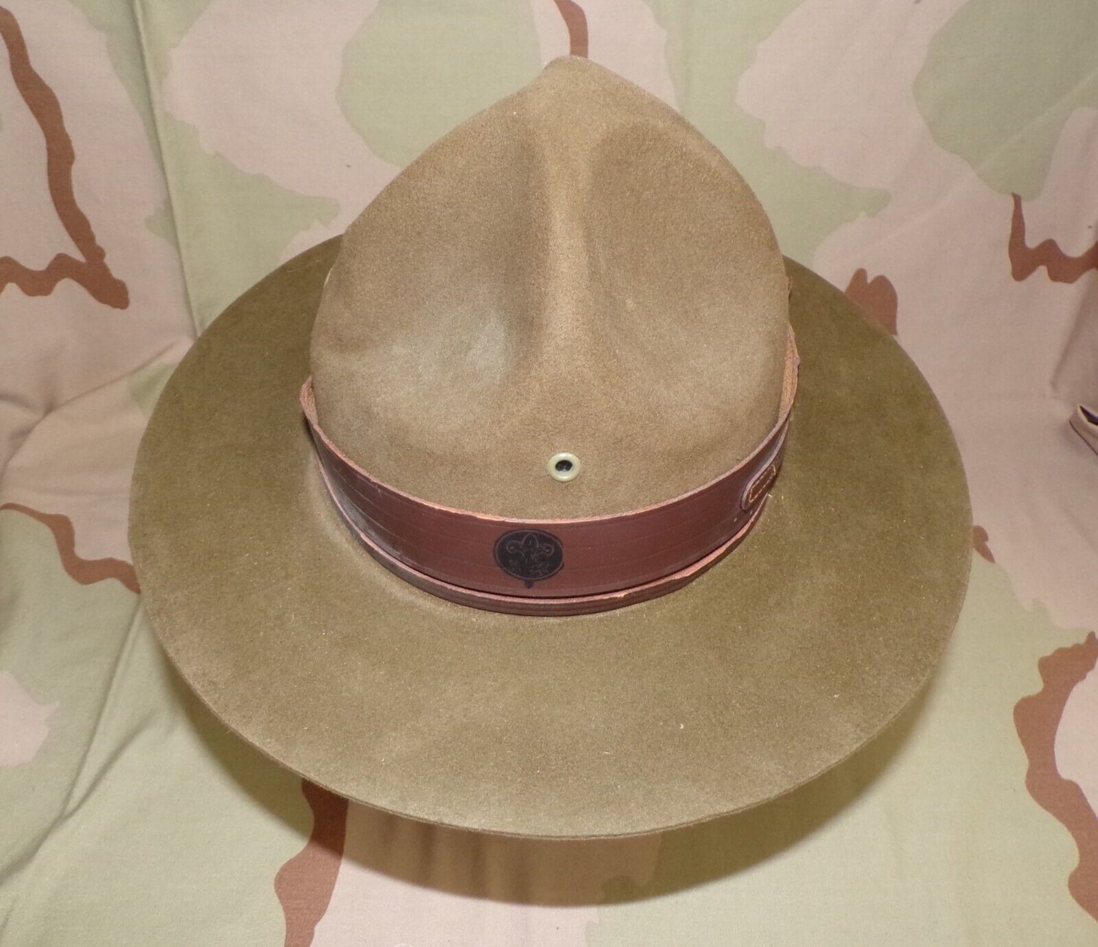 1940s BSA Boy Scouts of America Official Stetson Scout Master Campaign Hat