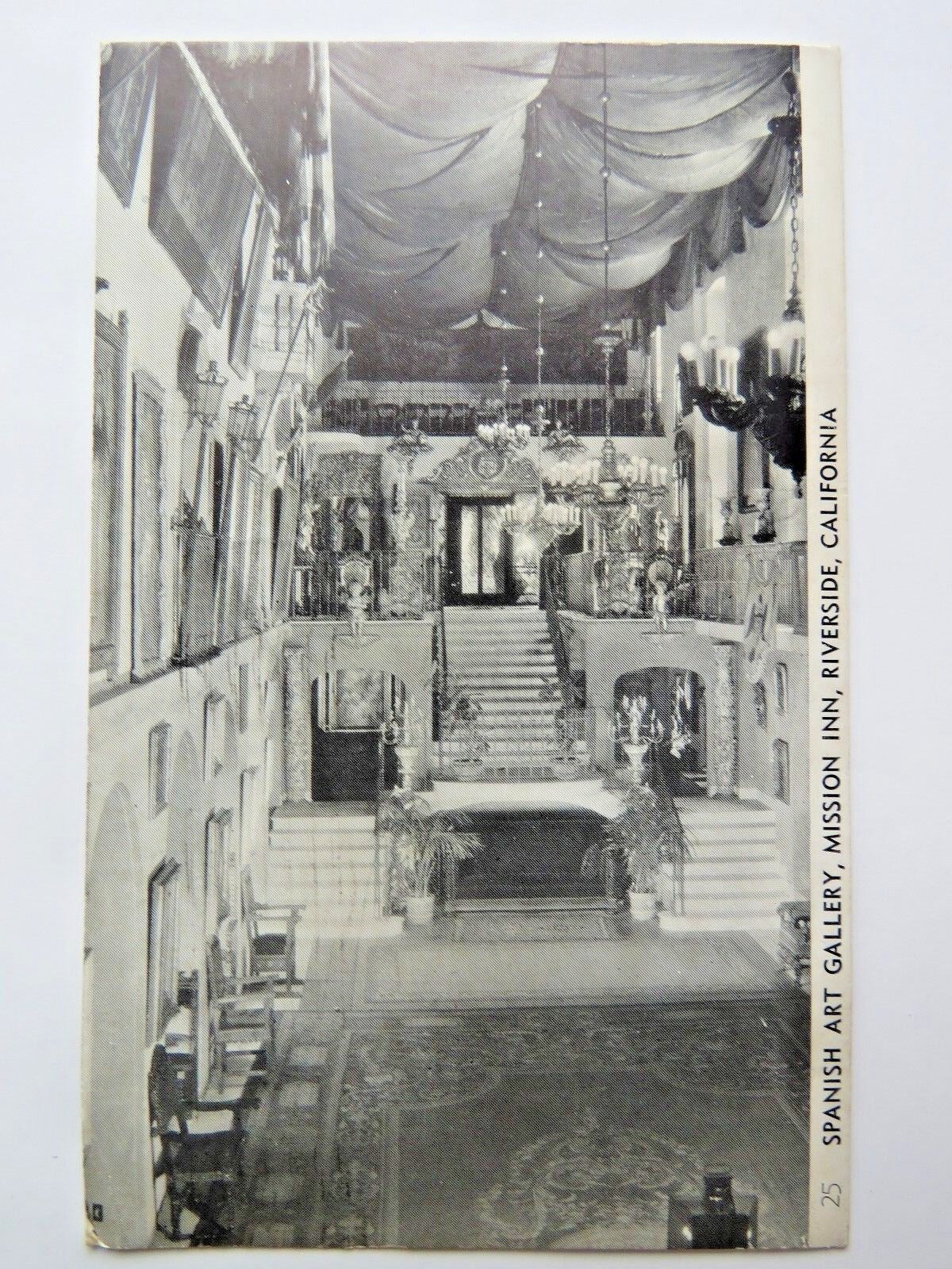 1948 Vintage Postcard Spanish Art Gallery Mission Inn Riverside CA  Old #3957