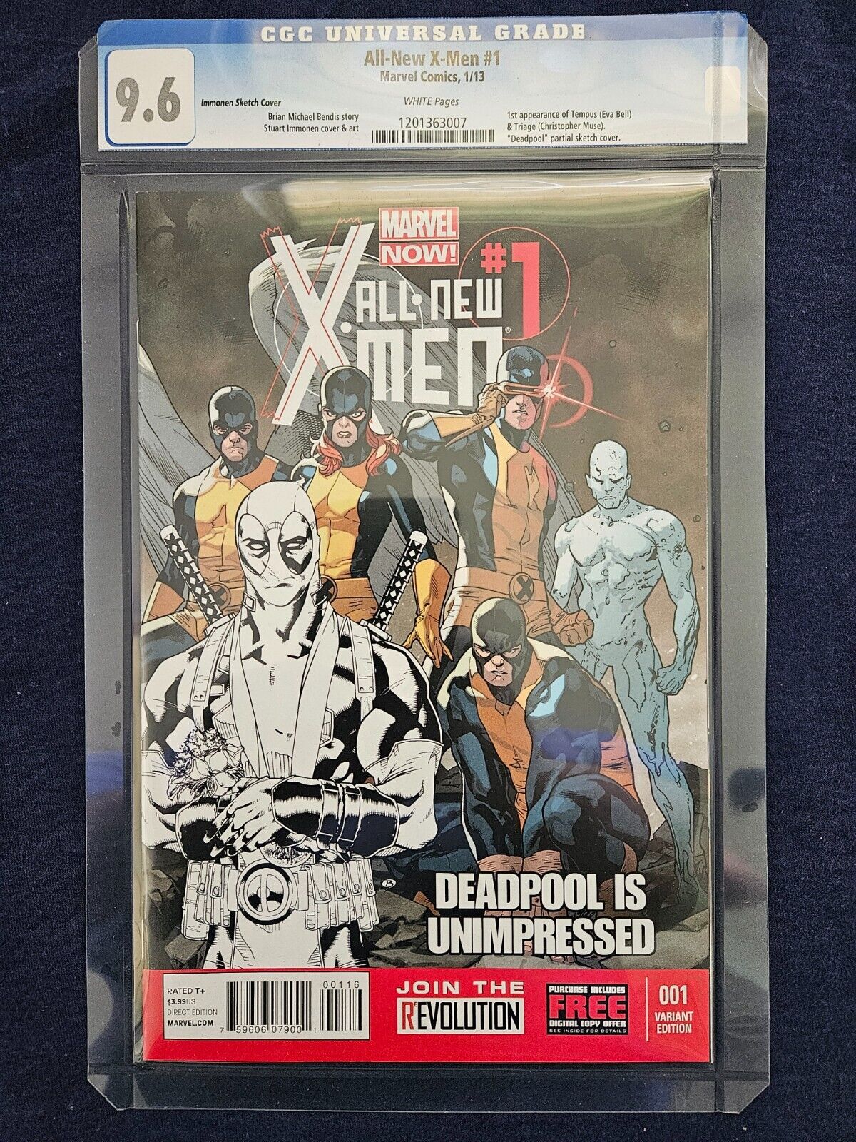 All-New X-Men #1 Immonen Deadpool sketch cover. CGC 9.6 sealed needs new holder