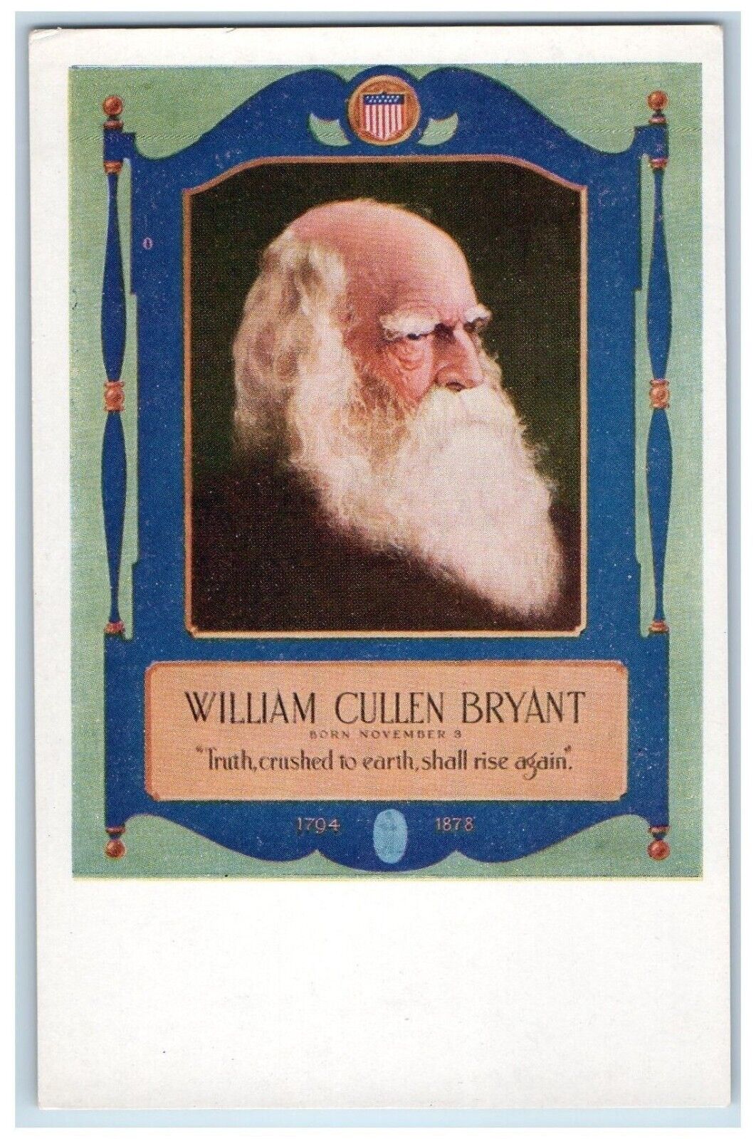c1910\'s William Cullen Bryant Walk Over Shoes Advertising Brockton MA Postcard