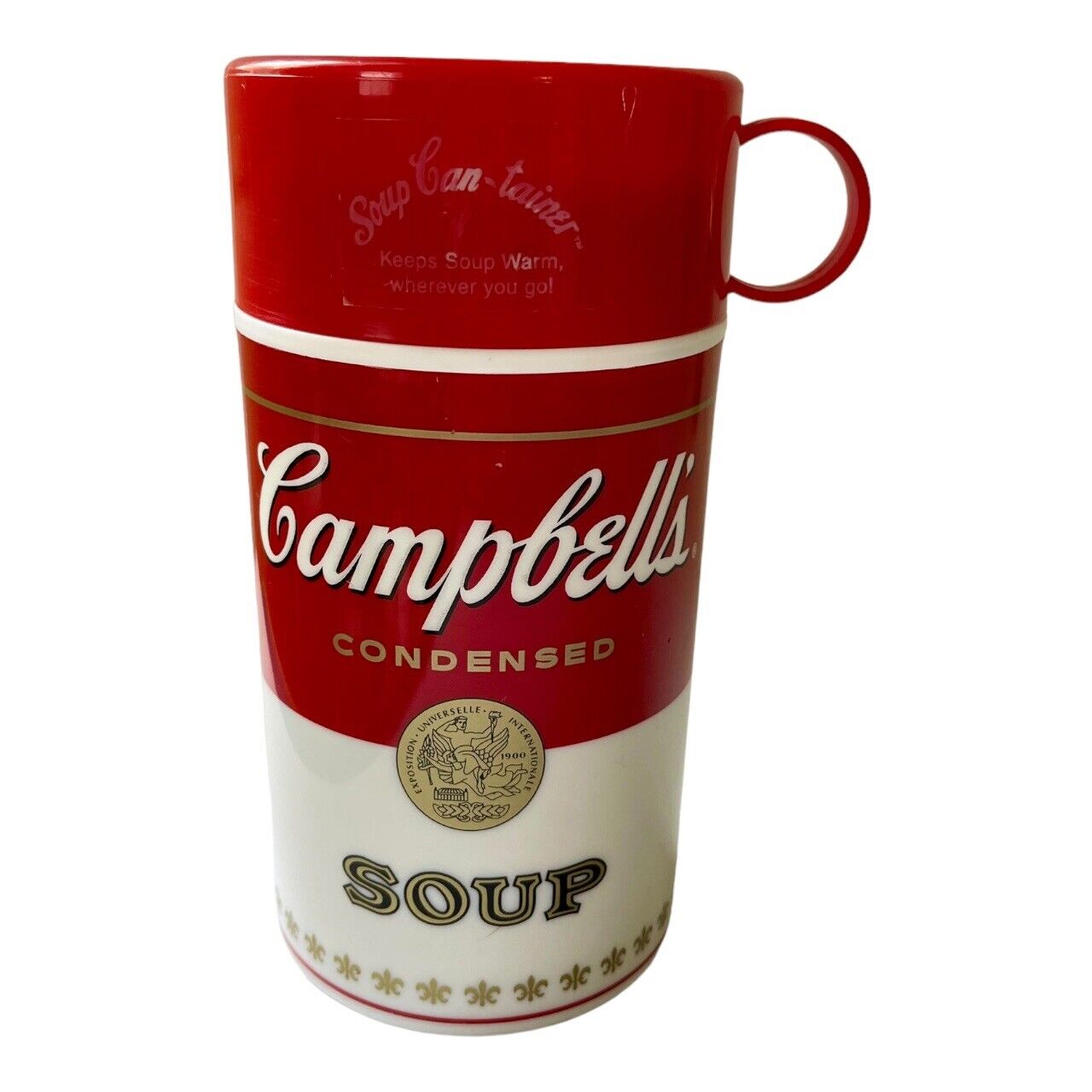 Vintage 1998 Campbells Soup Plastic Thermos Container 11.5 Oz