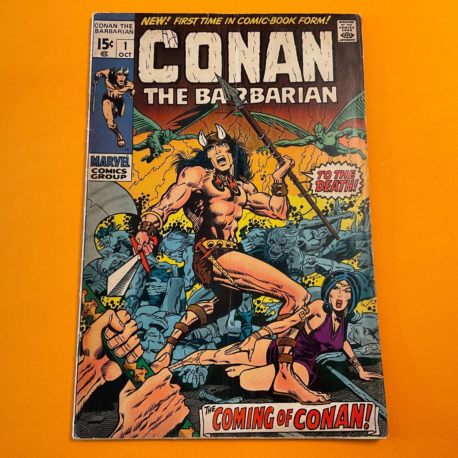 Conan The Barbarian #1 Marvel 1970 1st Appearance of Conan G / VG  BWS art