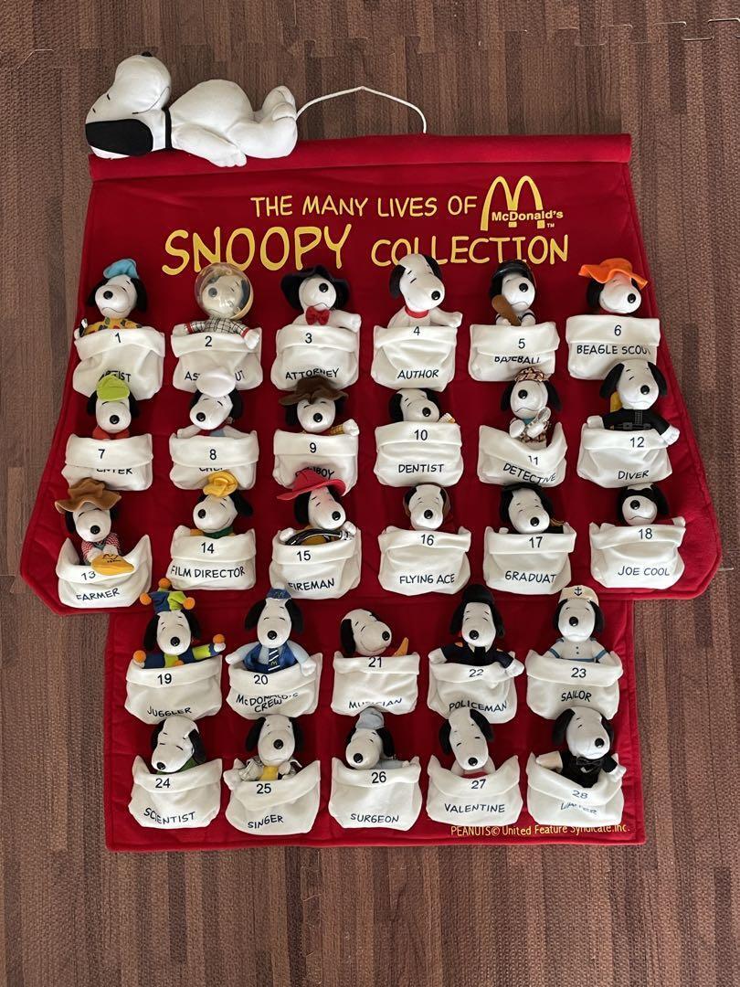 SNOOPY Collection tapestry 28 doll 2001 PEANUTS McDonald\'s Happy Set Limited