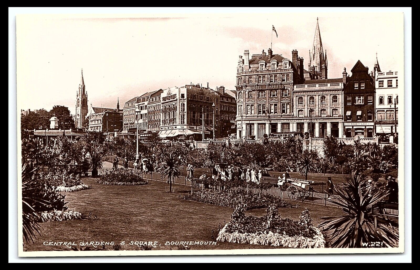 Bournemouth England United Kingdom Central Gardens & Square  RPPC Postcard pc157