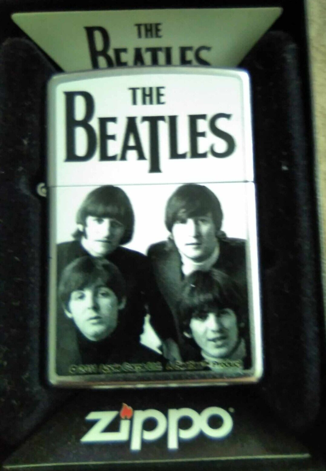 THE BEATLES ZIPPO  RARE MID 60s PHOTO ON THE LIGHTER NEW IN BOX = PRICE REDUCED