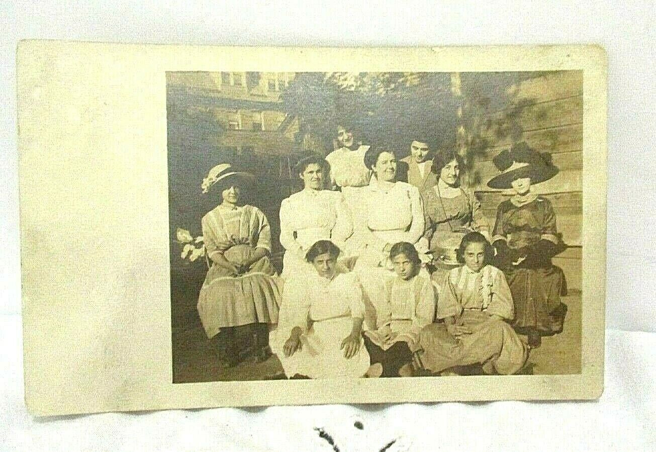 RPPC Antique 1910 Real Photo Postcard 10 Lovely Young Ladies & Women 