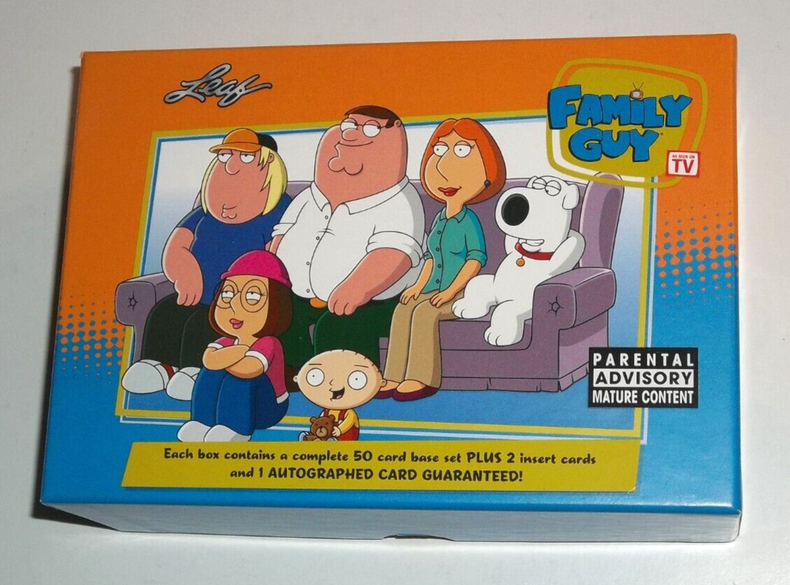 2011 Leaf Family Guy Box w/50 Card Base Set plus (3) Insert Cards & Auto