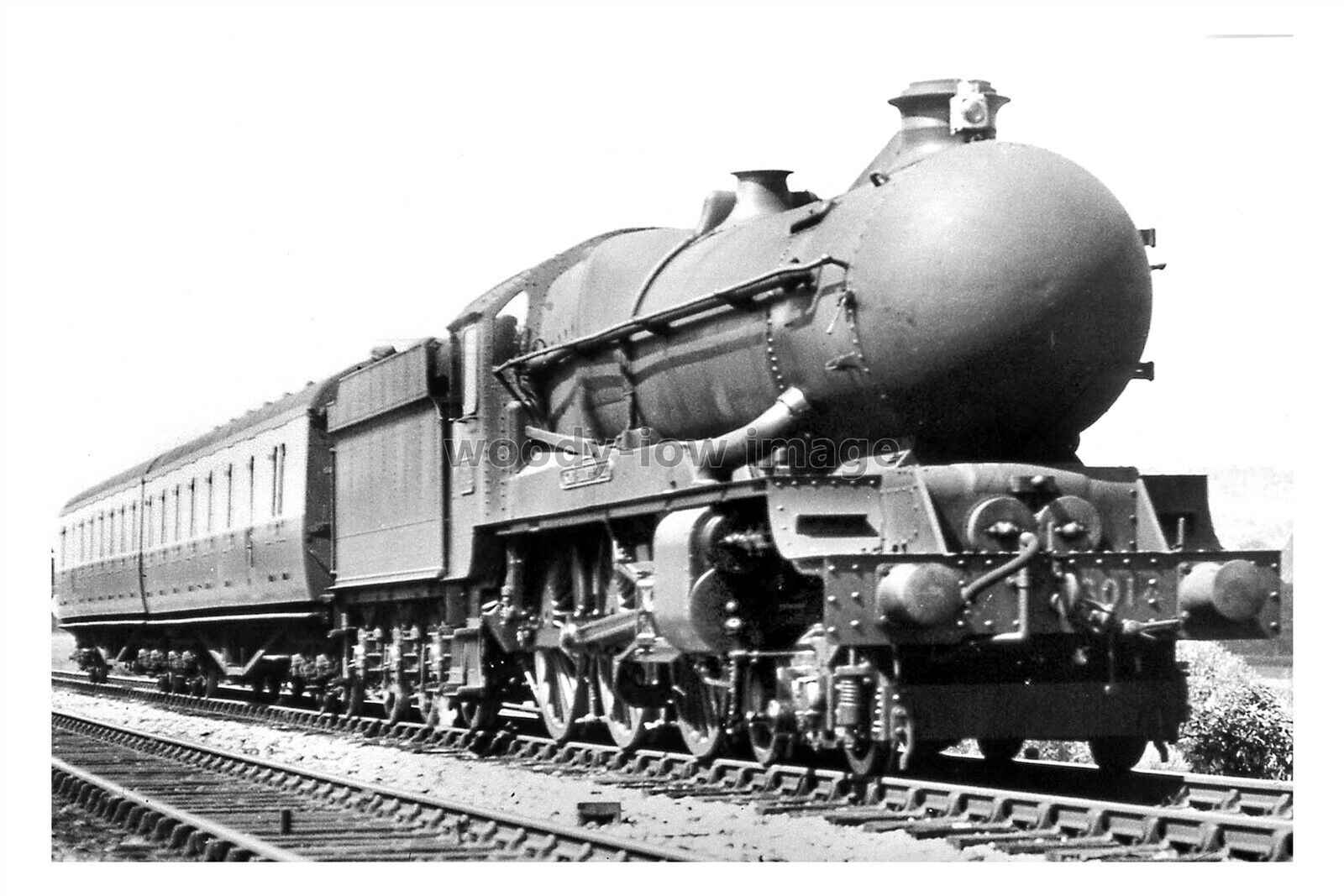 pt6618 - GWR Streamlined 6014 up Test Train Bathampton 1937 - Print 6x4