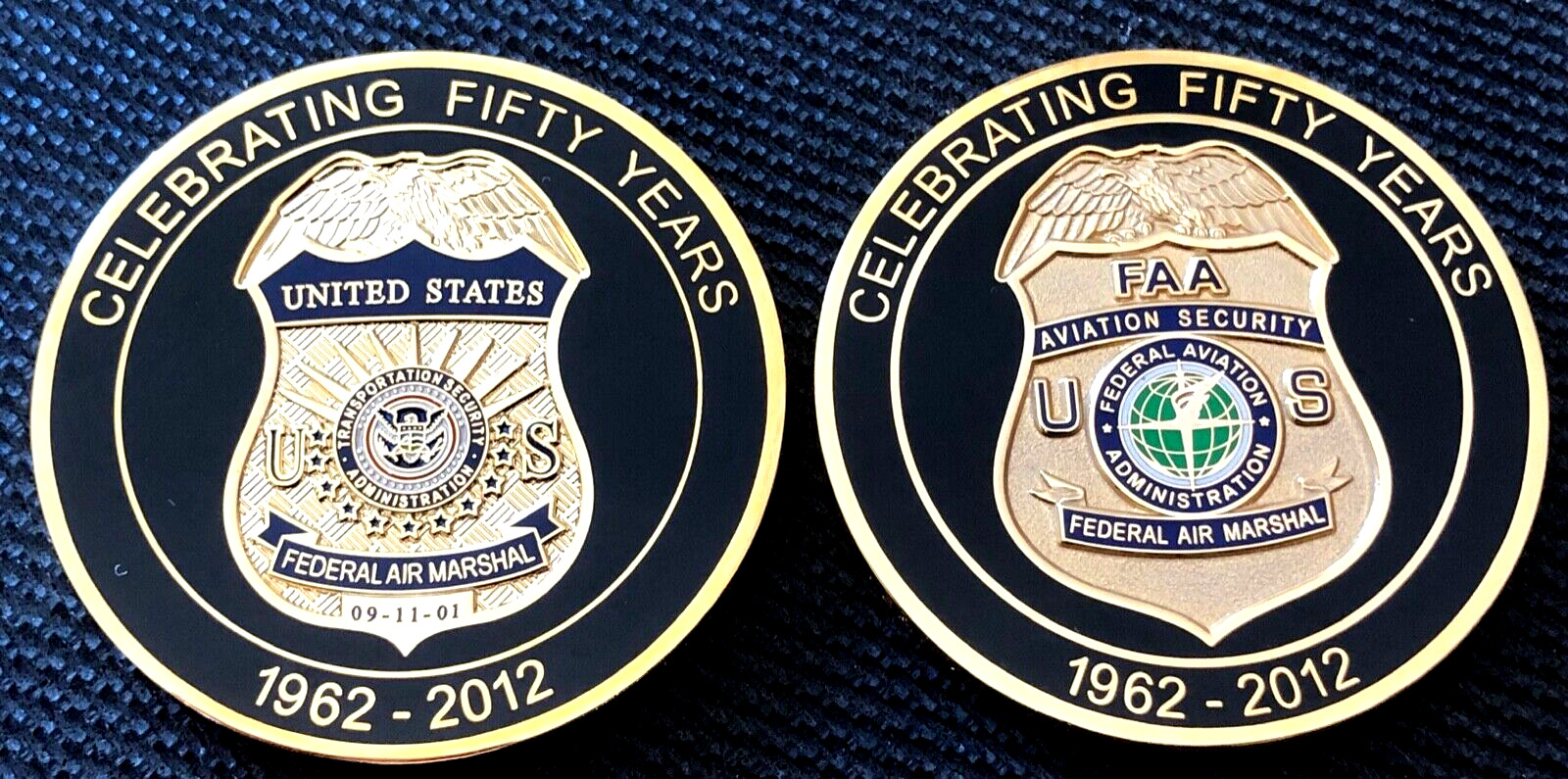 FAMS - Federal Air Marshal Service 50th Anniversary 1.75in challenge coin