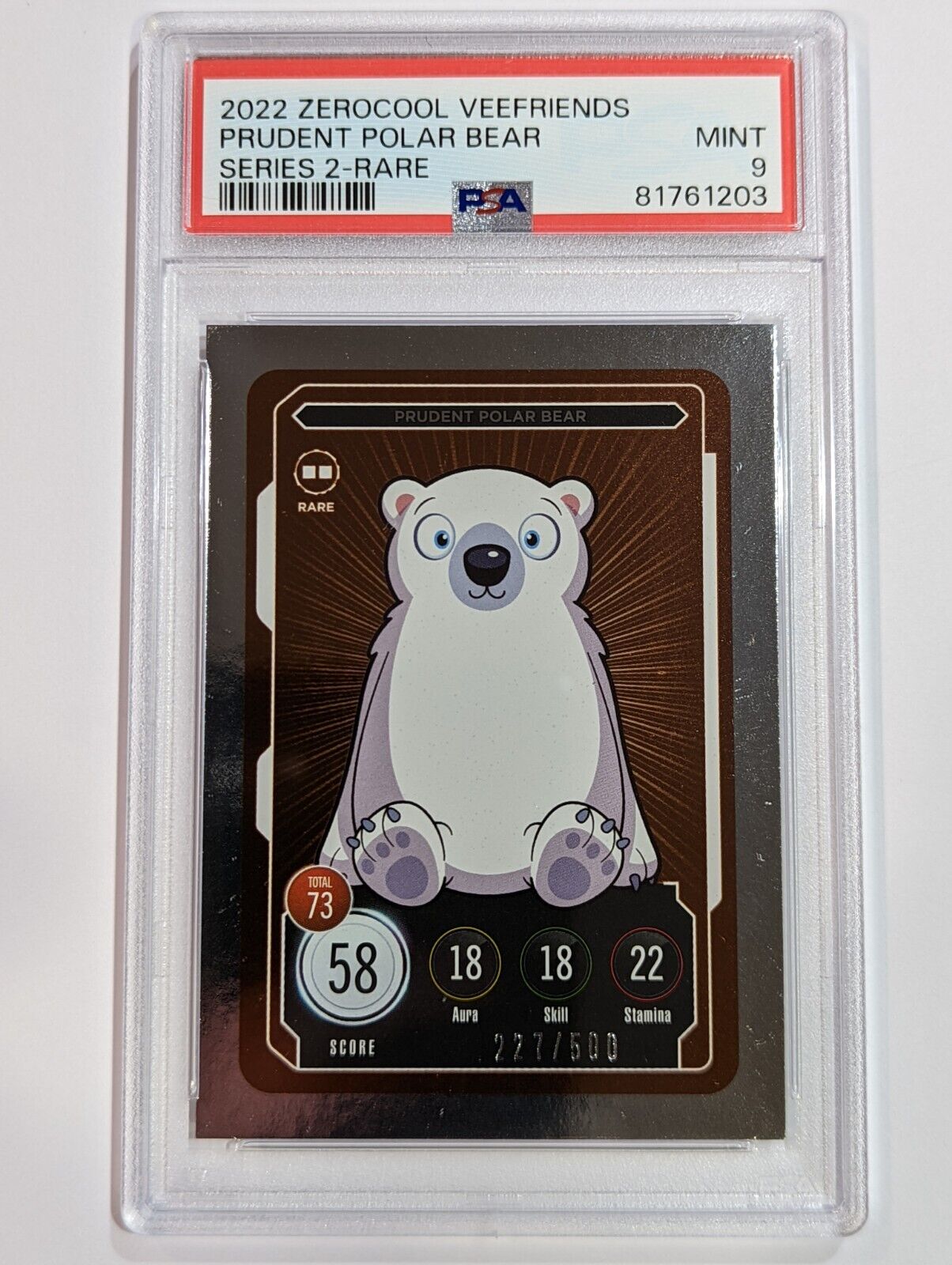 Prudent Polar Bear VeeFriends Compete Collect Series 2 Rare /500 PSA 9 Mint