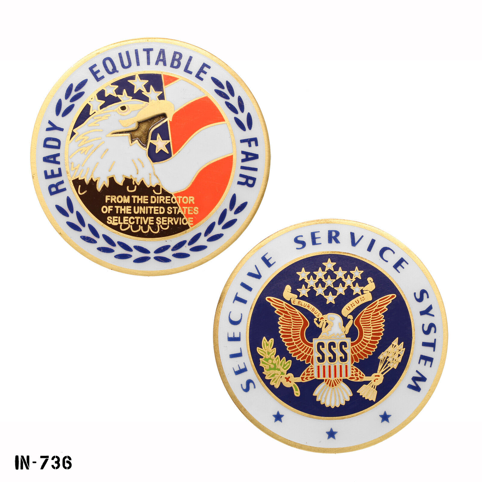 US SSS Selective Service System Challenge Coin From The Director... ~ Vanguard