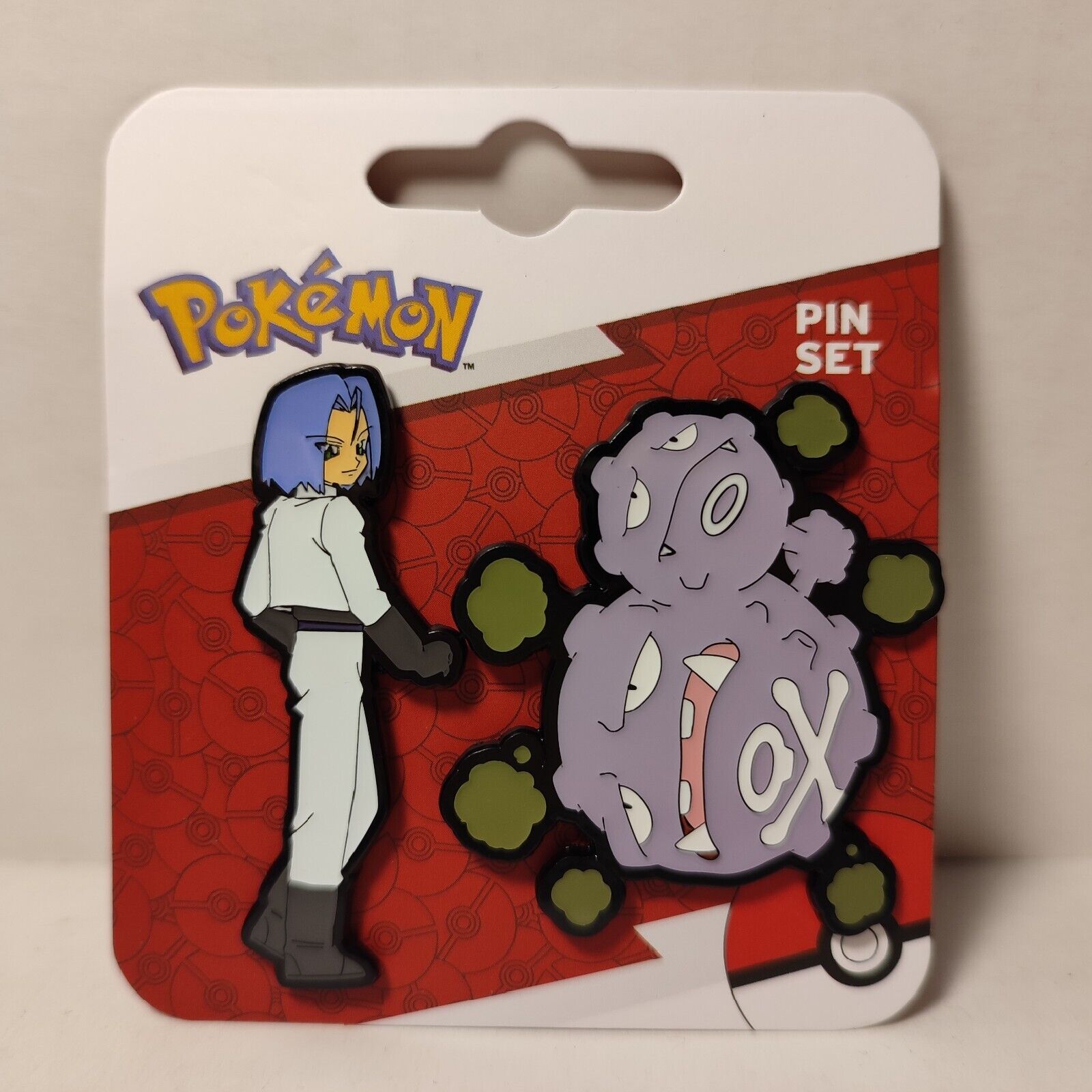 Pokemon James And Weezing Team Rocket Enamel Pins Set Official Nintendo Badges