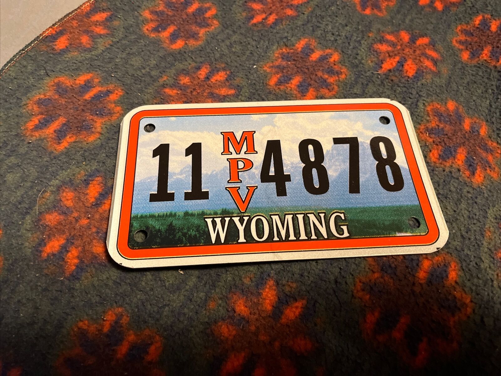 Wyoming MPV license plate MINT ATV / Motorcycle