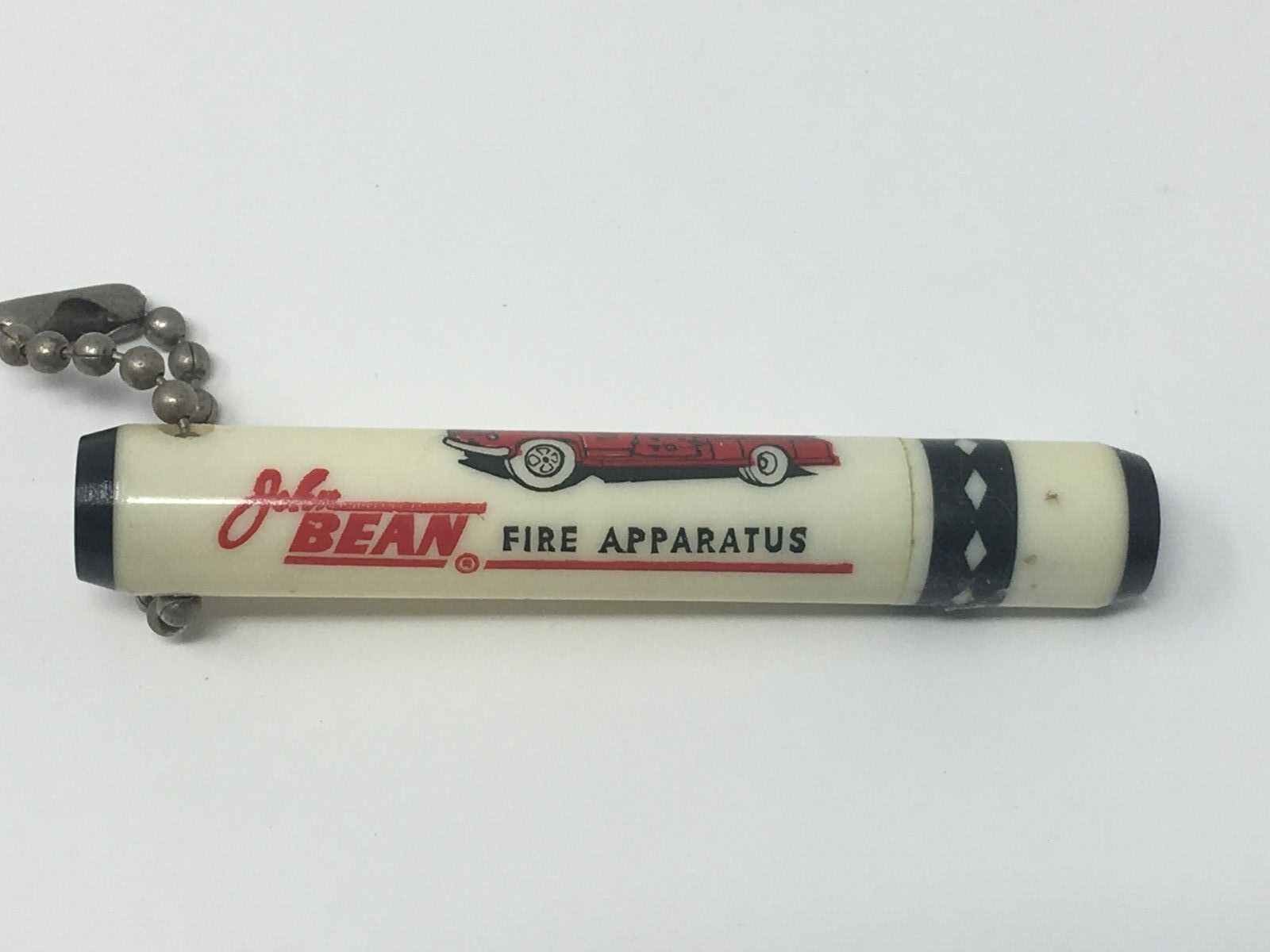 Vintage John Bean Fire Apparatus Keychain, Trucks Equipment Key RIng