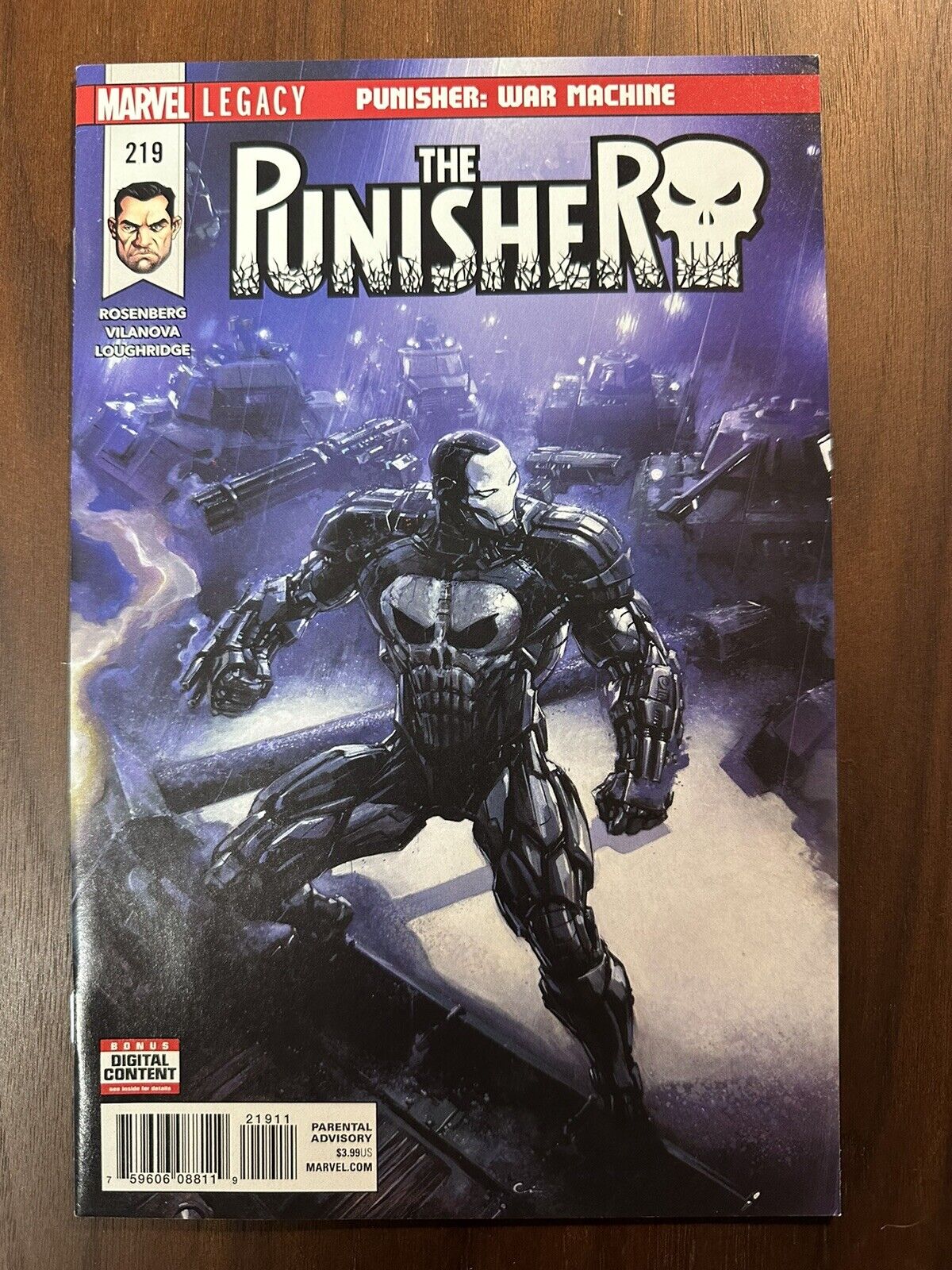 Punisher #219A VF/NM 1st Full App Punisher In War Machine Armor (Marvel 2018)