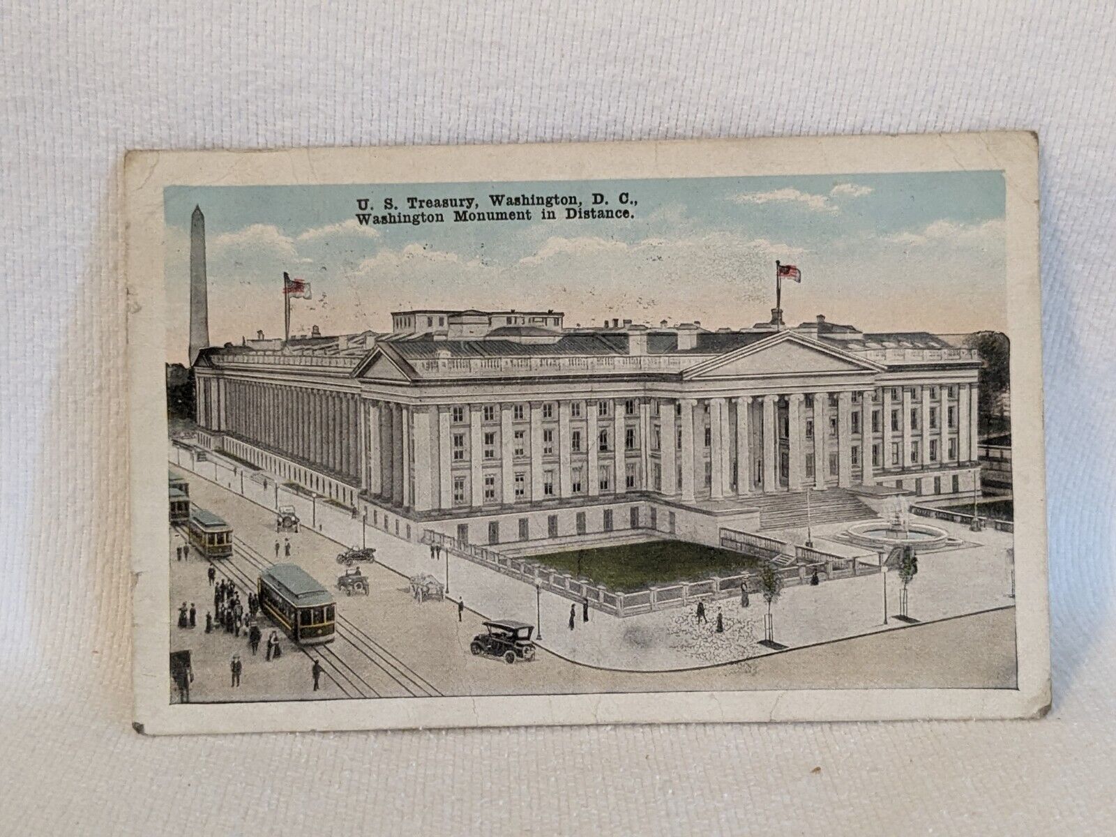 Postcard Washington DC US Treasury, Washington Monument 1917 A4