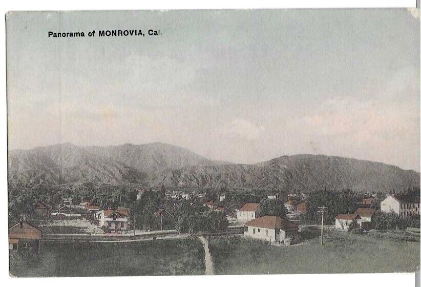 Monrovia, CA California 1910 Postcard, Panoramic View