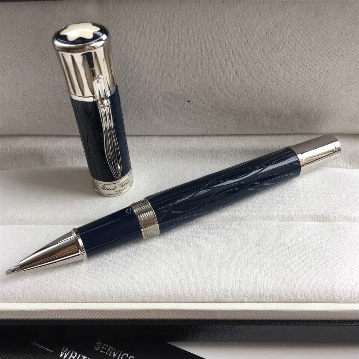 Deluxe Twain Series Blue Color 0.7mm Rollerball Pen