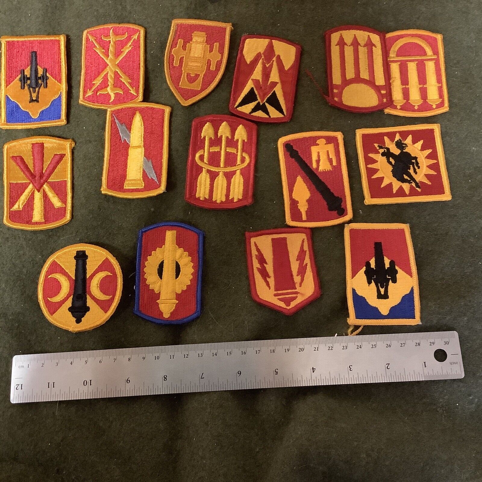 US Army Field Artillery Patch Set ( 15 Official Issue /patches All New )
