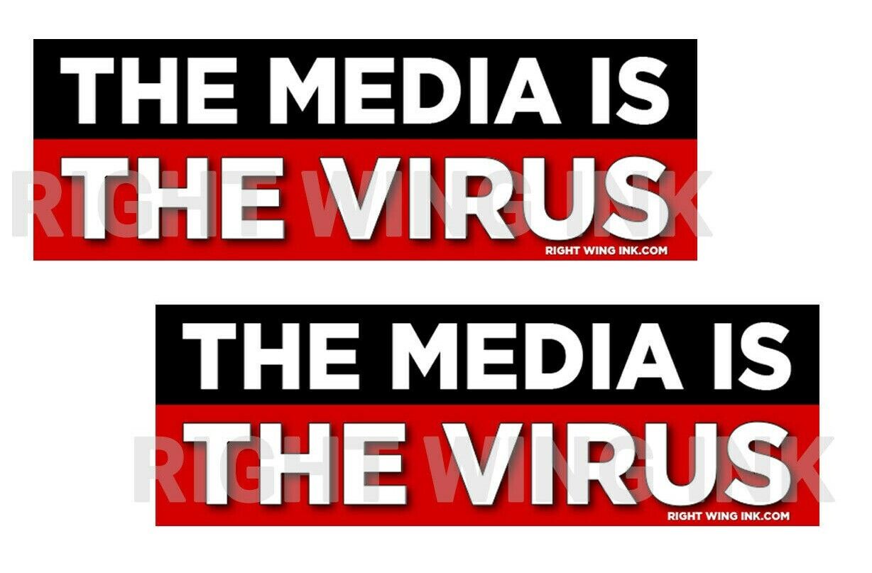 The Media Is The Virus Conservative Decals 20 Bumper Stickers