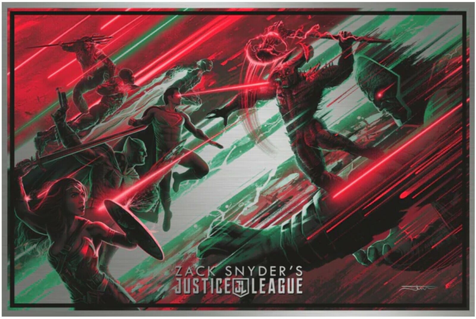 Zack Snyder's Justice League Aluminum Print - Juan Ramos - Bottleneck Gallery