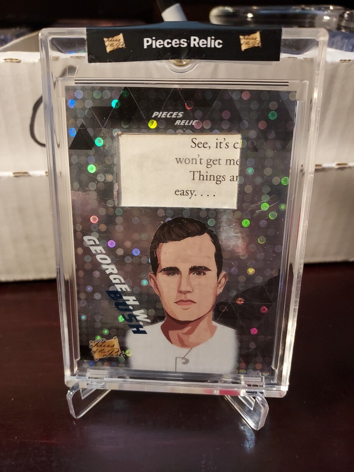 2021 Super Products Pieces of the Past Silver #1/1 George HW Bush #273