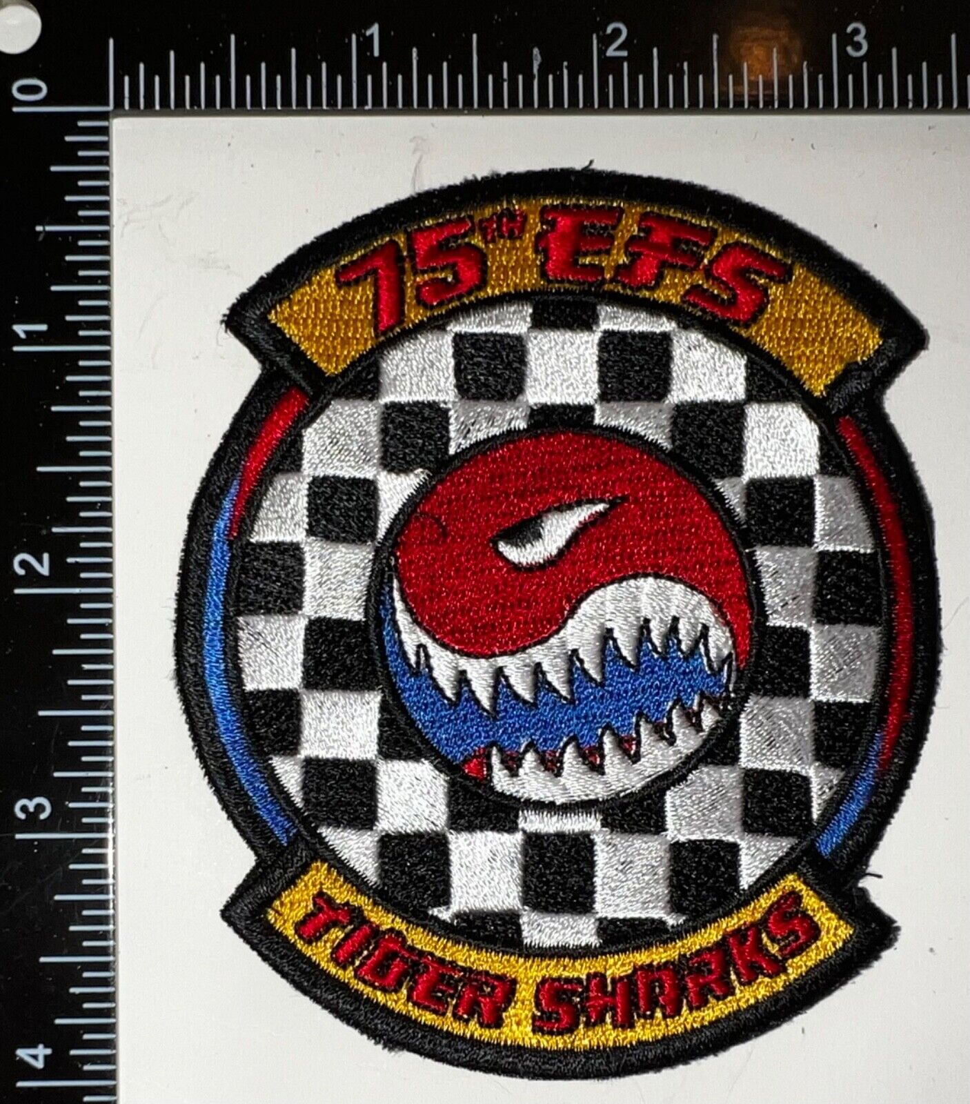 USAF 75th Expeditionary Fighter Squadron EFS Tiger Sharks Korea ROK Patch