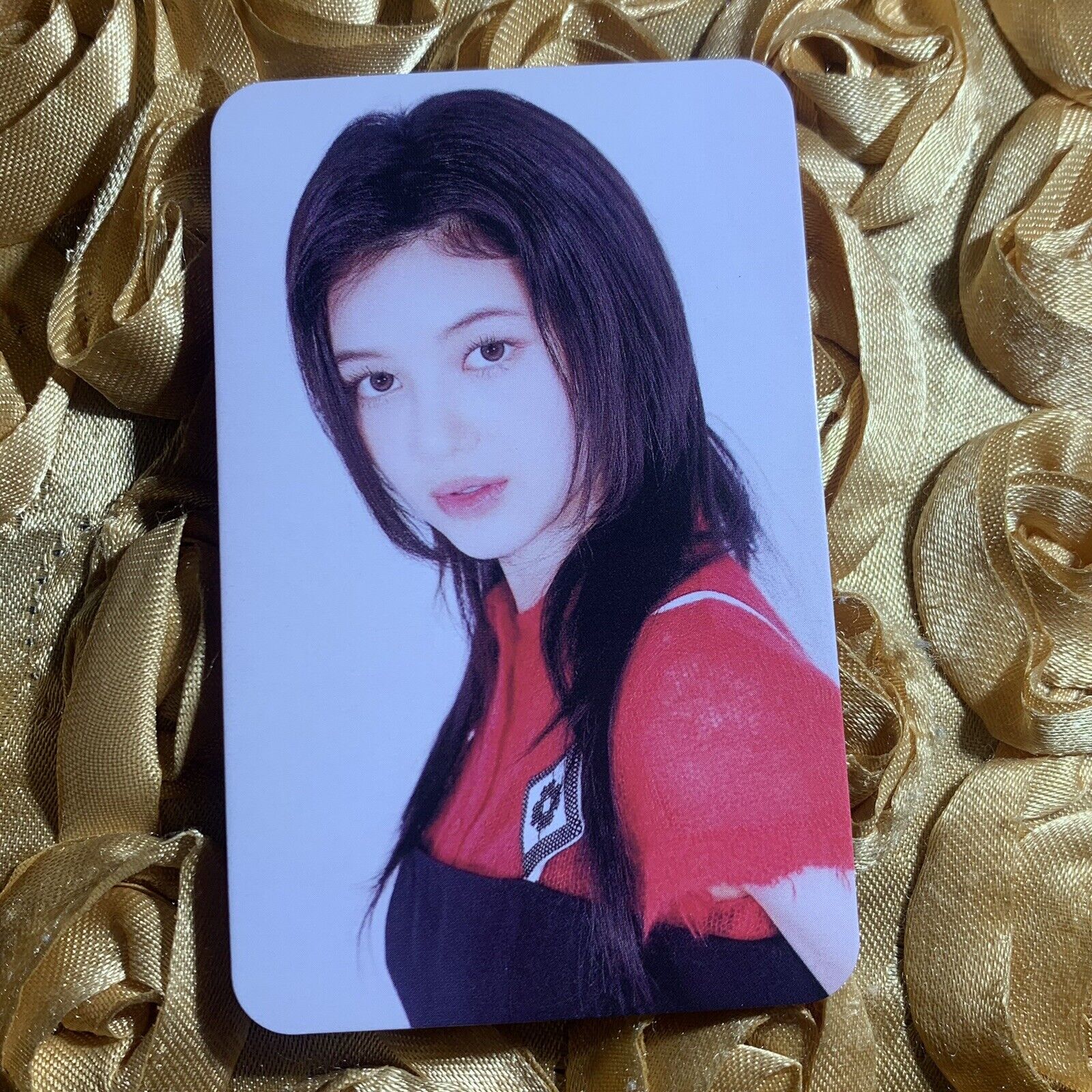 Danielle NEWJEANS Orange Planet Edition Celeb KPOP Girl Photo Card T Red