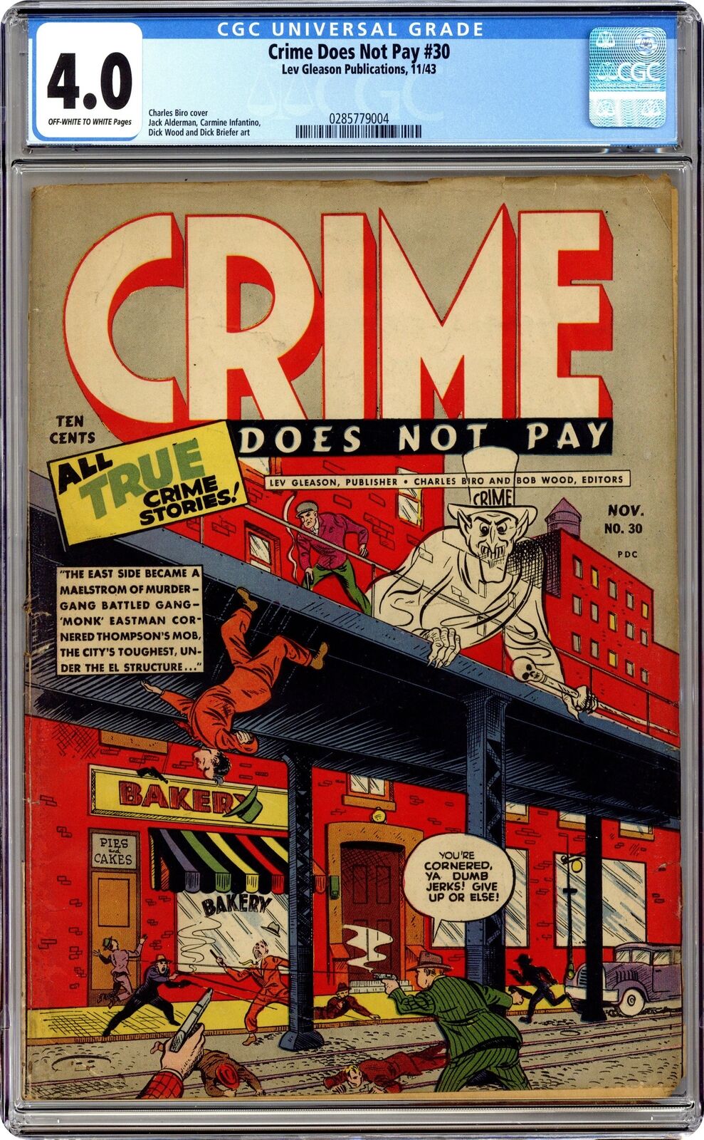 Crime Does Not Pay #30 CGC 4.0 1943 0285779004