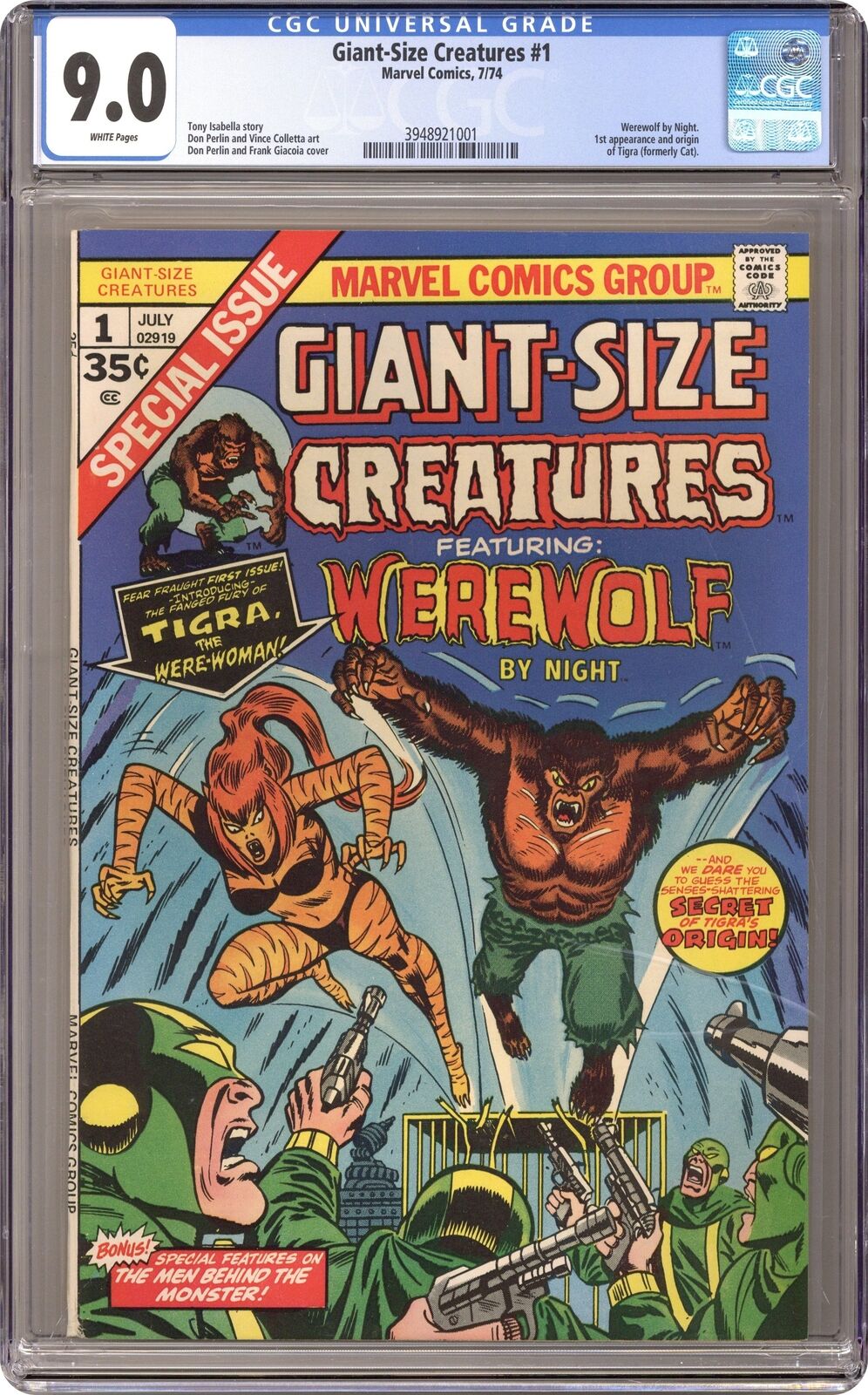 Giant Size Creatures #1 CGC 9.0 1974 3948921001