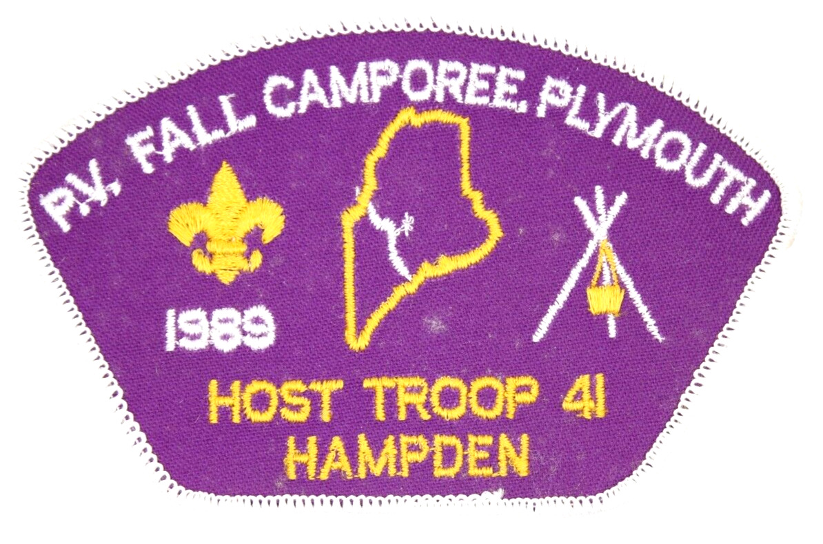1989 Troop 41 Camporee Penobscot Valley Katahdin Area Council Patch Hamden Maine