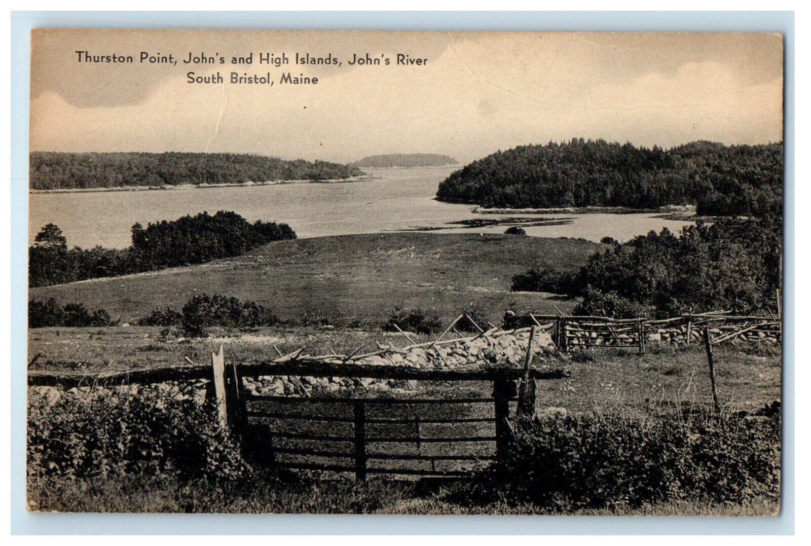 1945 Thurston Point, John\'s River South Bristol ME North New Castle ME Postcard