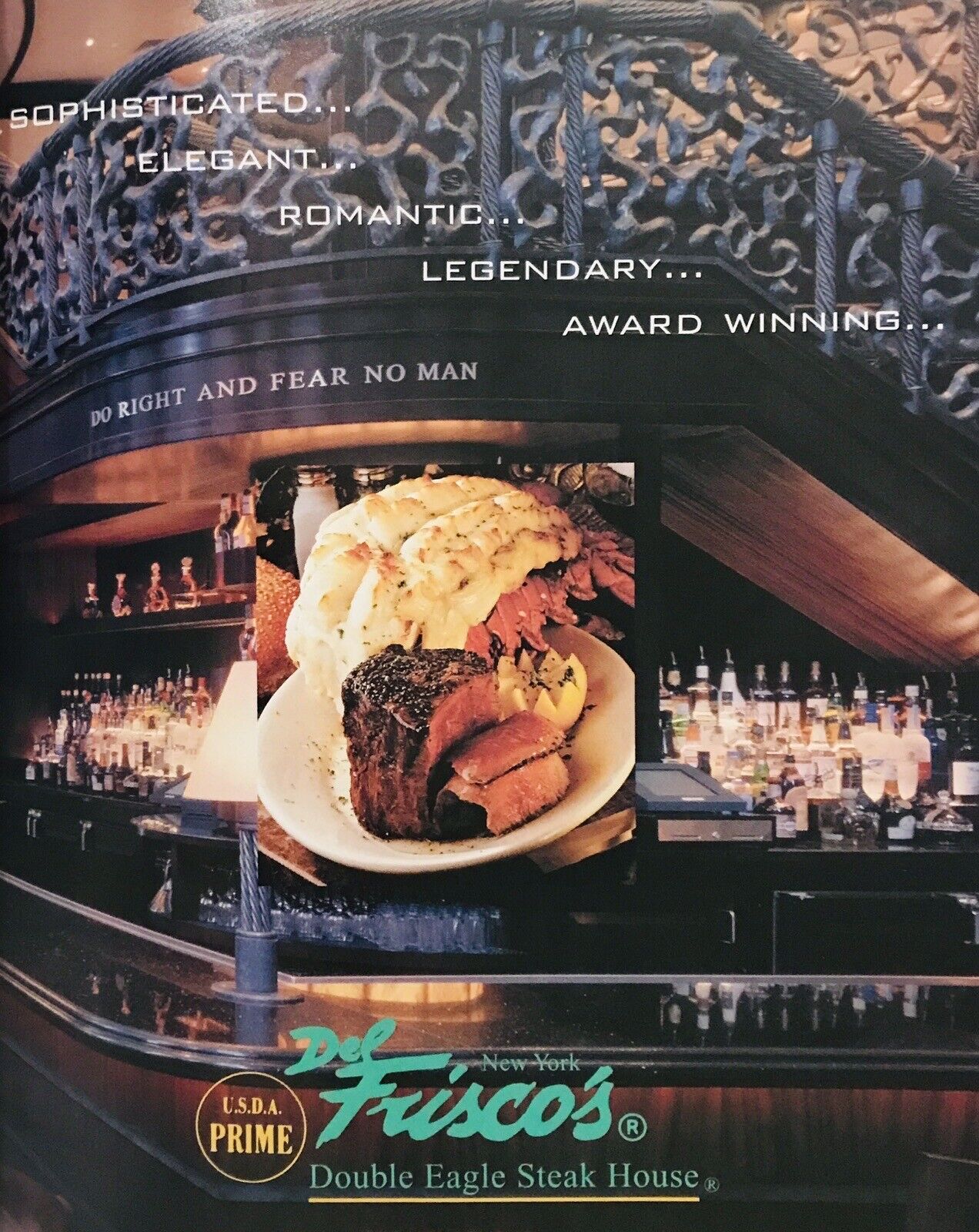 2003 Del Frisco’s Double Eagle Steak House PRINT AD Good Vtg Cond