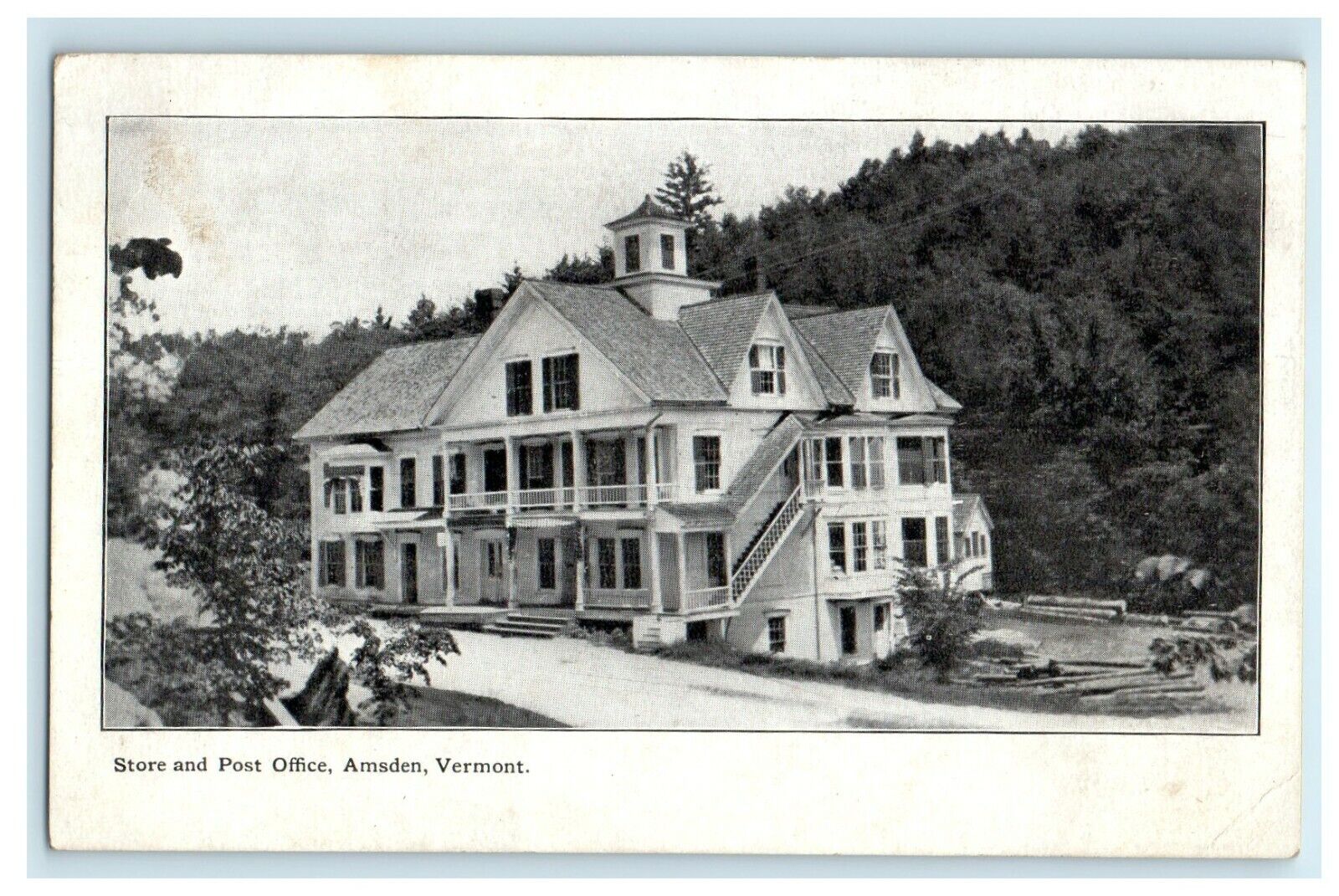 1909 Store and Post Office, Amsden Vermont VT Antique Posted Postcard 