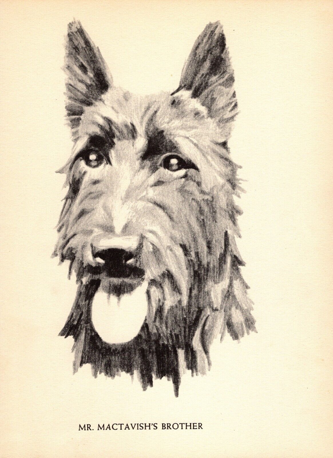 1930s Vintage Scottish Terrier Print Wall Art Decor Philip Duncan Art 5442m