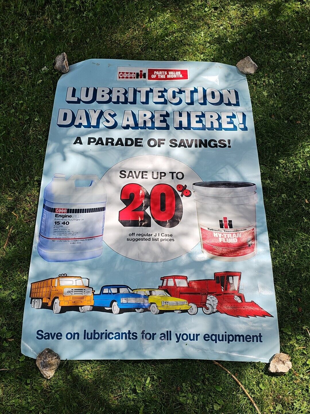 Vintage IH International Harvester Banner Lubrication Days Are Here  60\