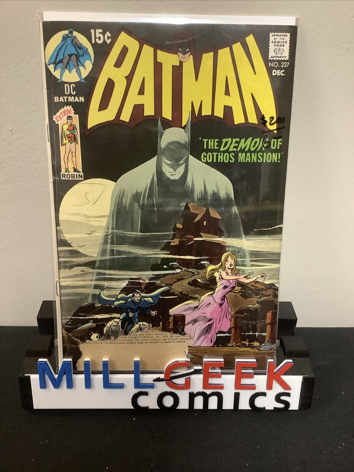 Batman #227 (DEC 1970) G- (1.8) Classic Neal Adams, Piece Missing Front Cover