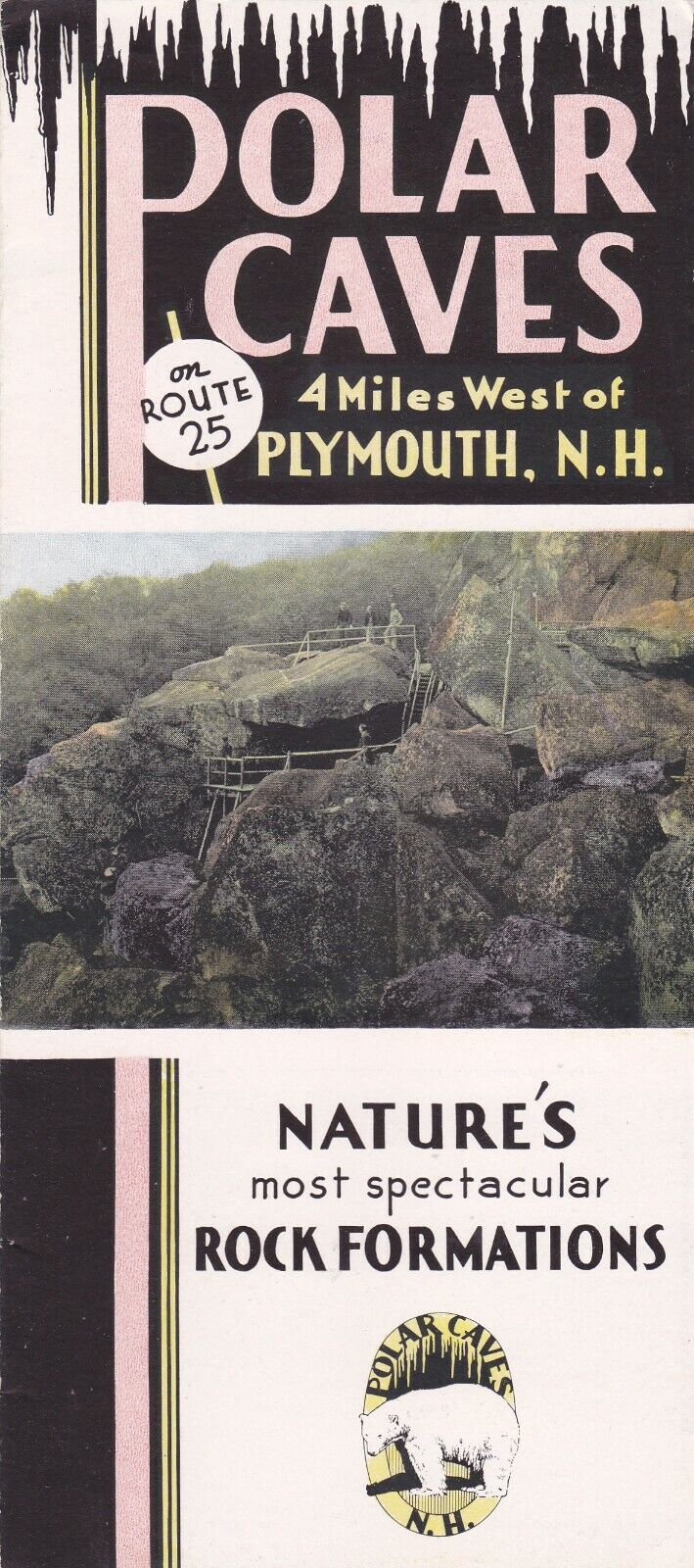 1930\'s Polar Caves Plymouth New Hampshire Brochure