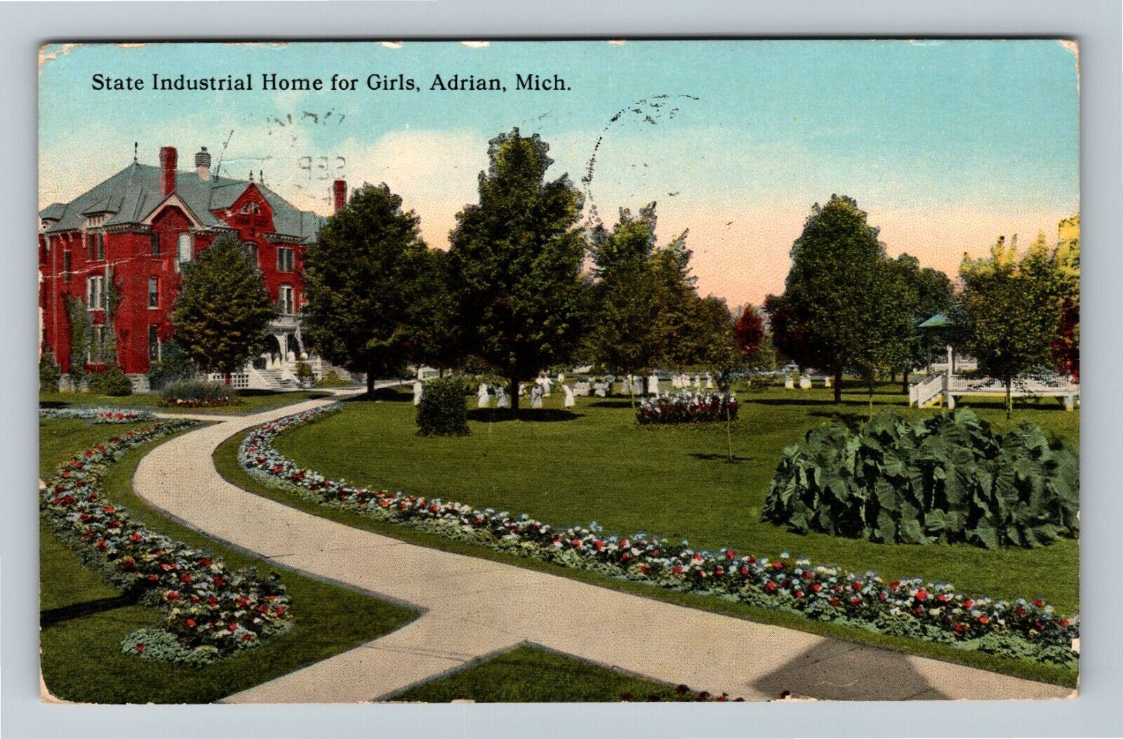 Adrian MI, State Industrial Home For Girls, Michigan c1914 Vintage Postcard