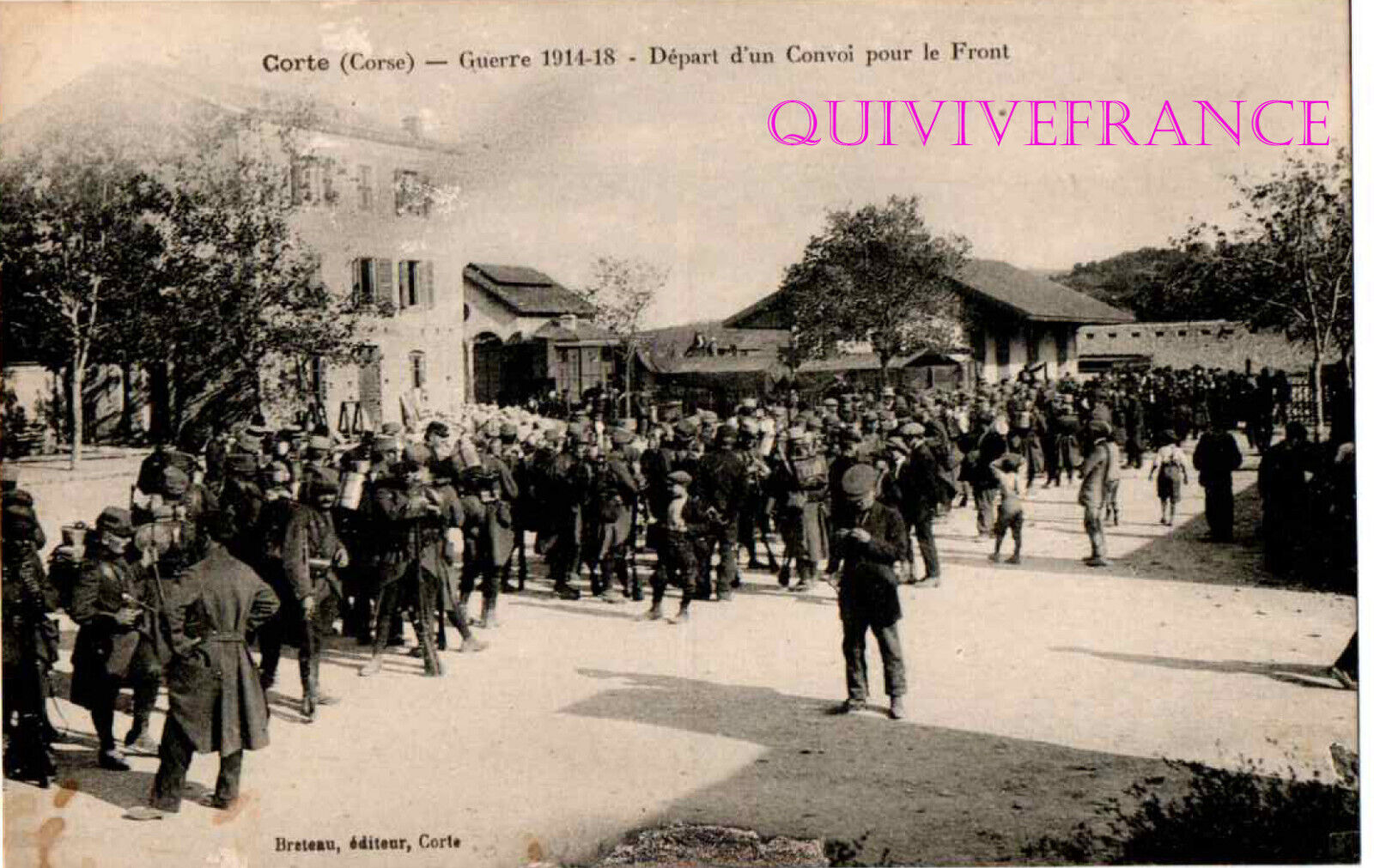 CP3108 - CORSICA CUT - war 1914-1918 Departure of a convoy for the front