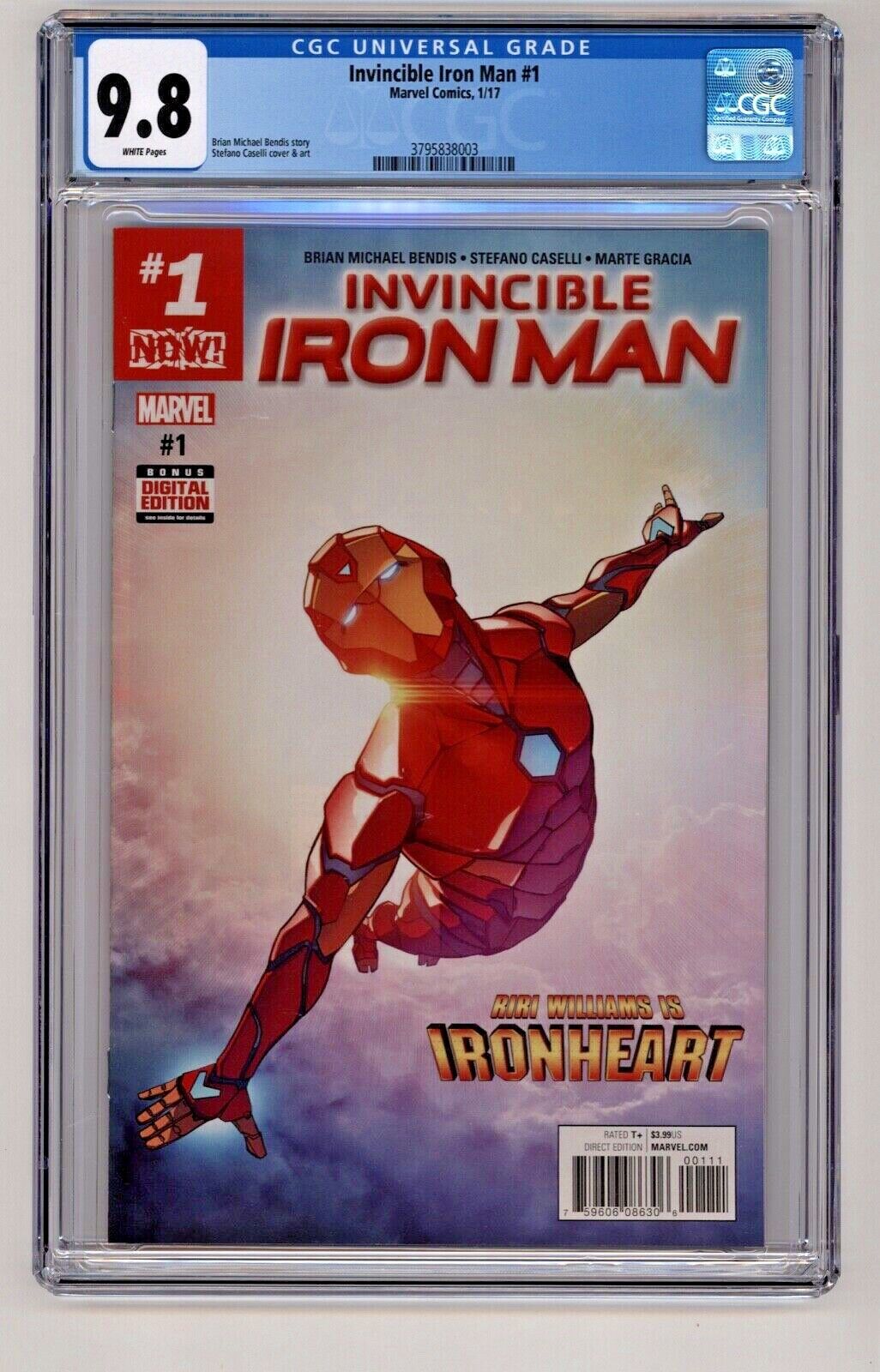 Invincible Iron Man #1 First Cover Appearance of Ironheart CGC 9.8