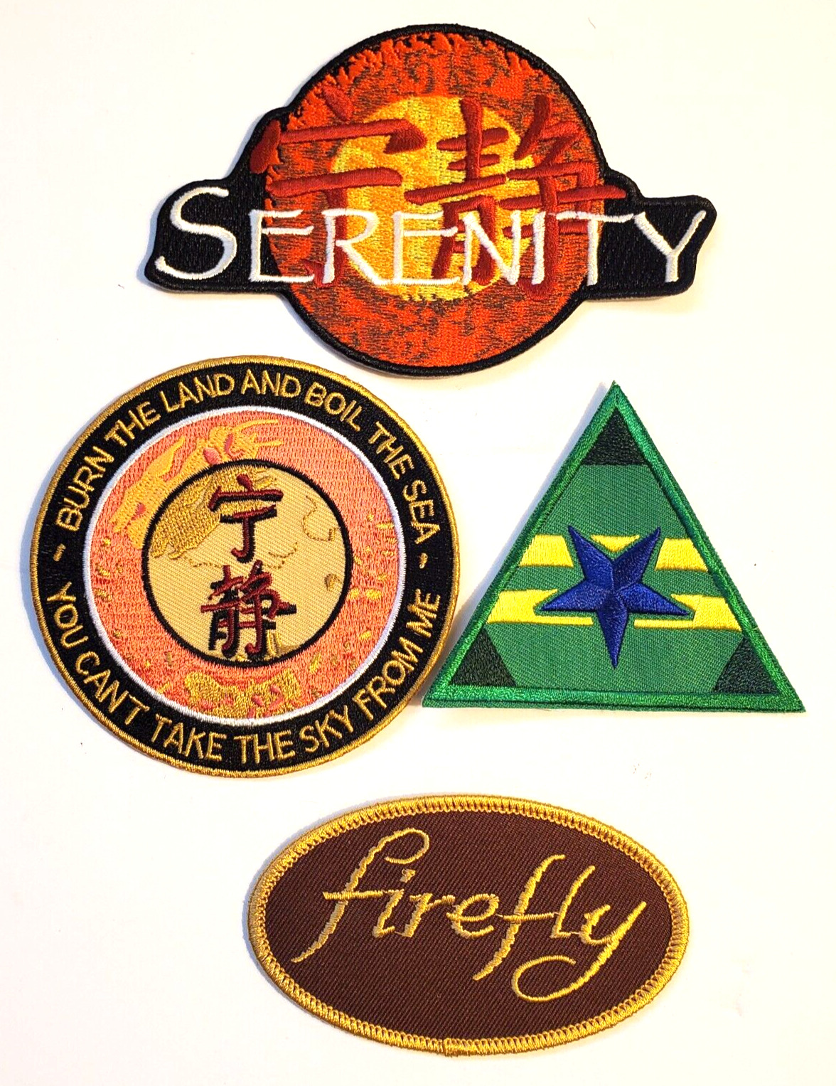Serenity/Firefly DELUXE Patch Set of 4 Embroidered Patches- Shipped from USA