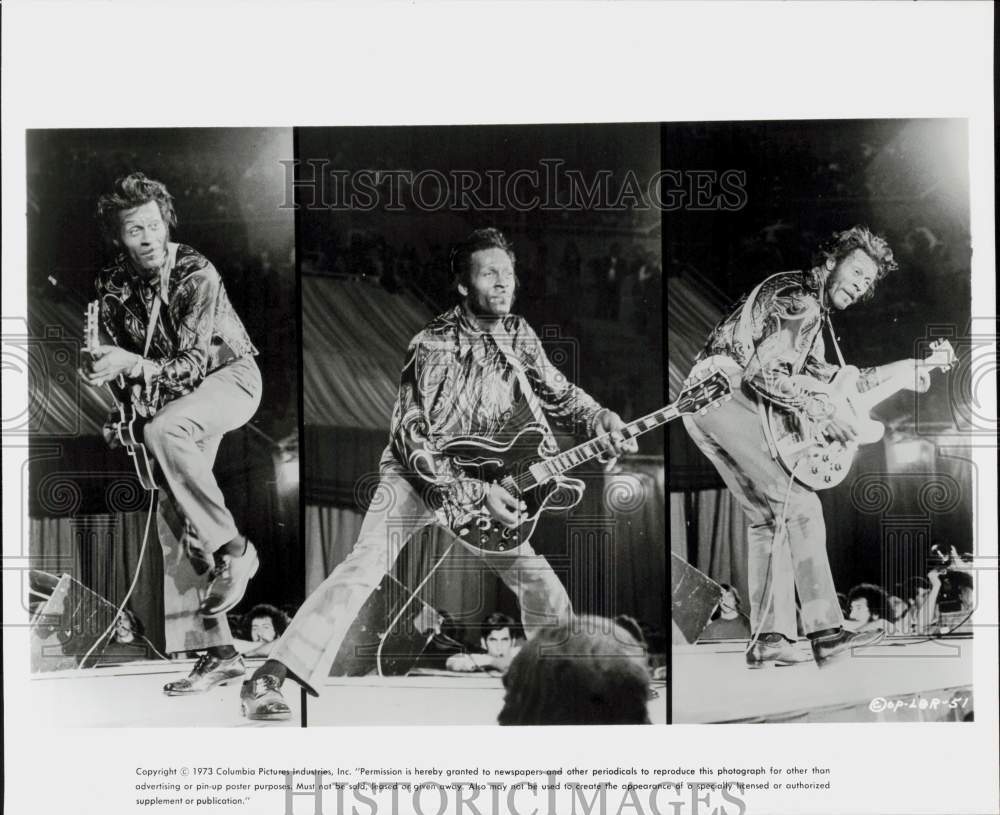 1973 Press Photo Musician Chuck Berry in \