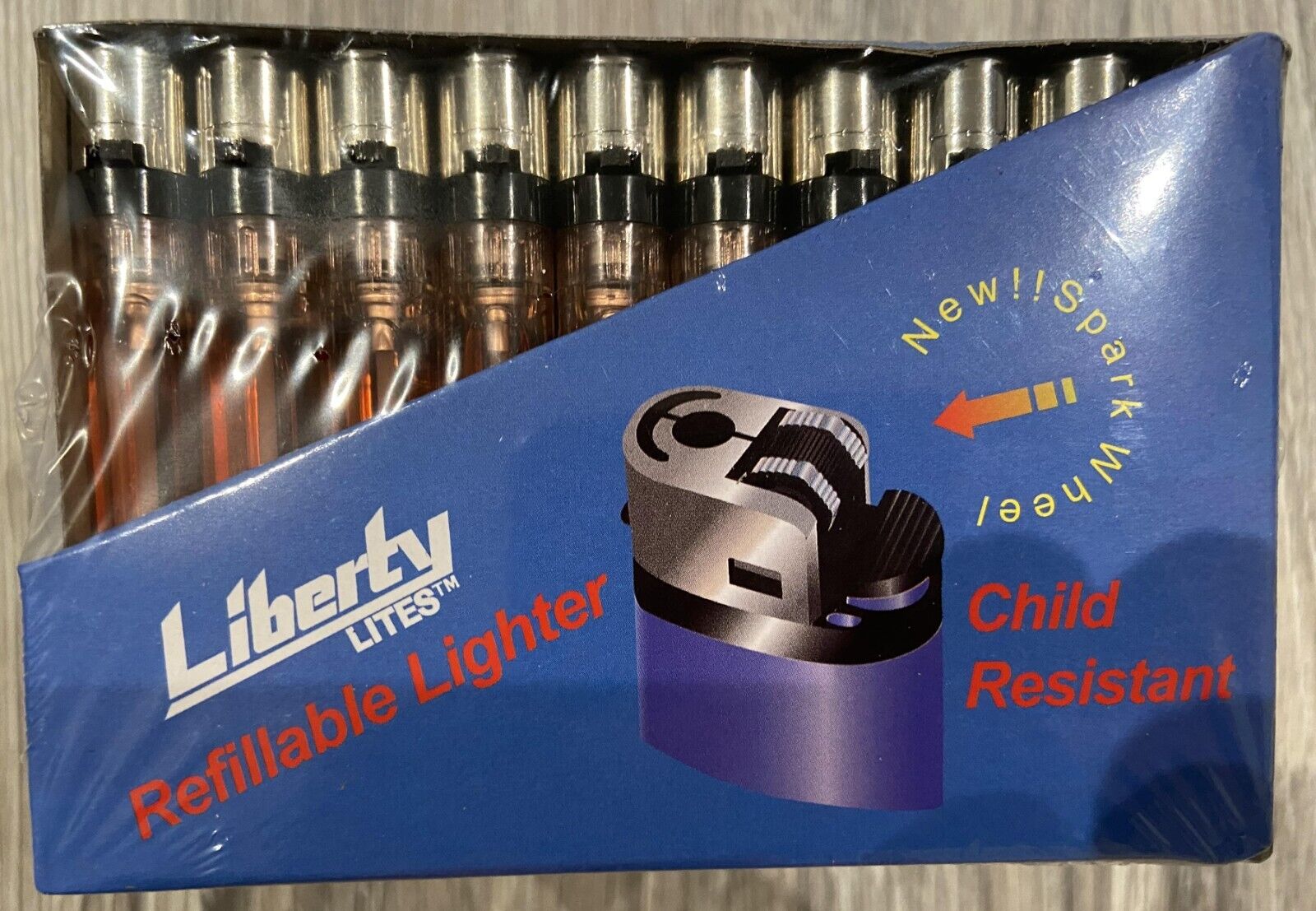 Liberty Disposable Lighter Assorted Colors * Lot - 50pcs display D