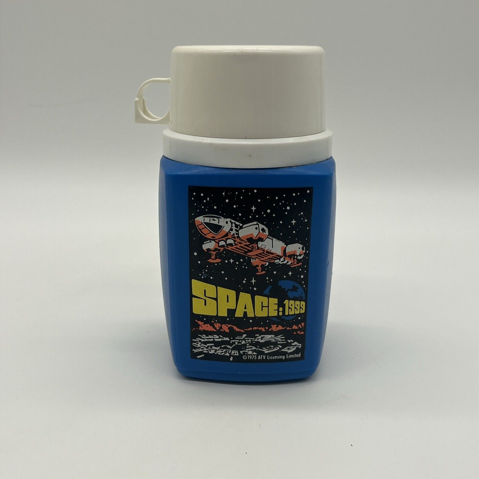Vintage 1975 Space: 1999 Lunch Box Thermos ONLY 8oz White Cup Top