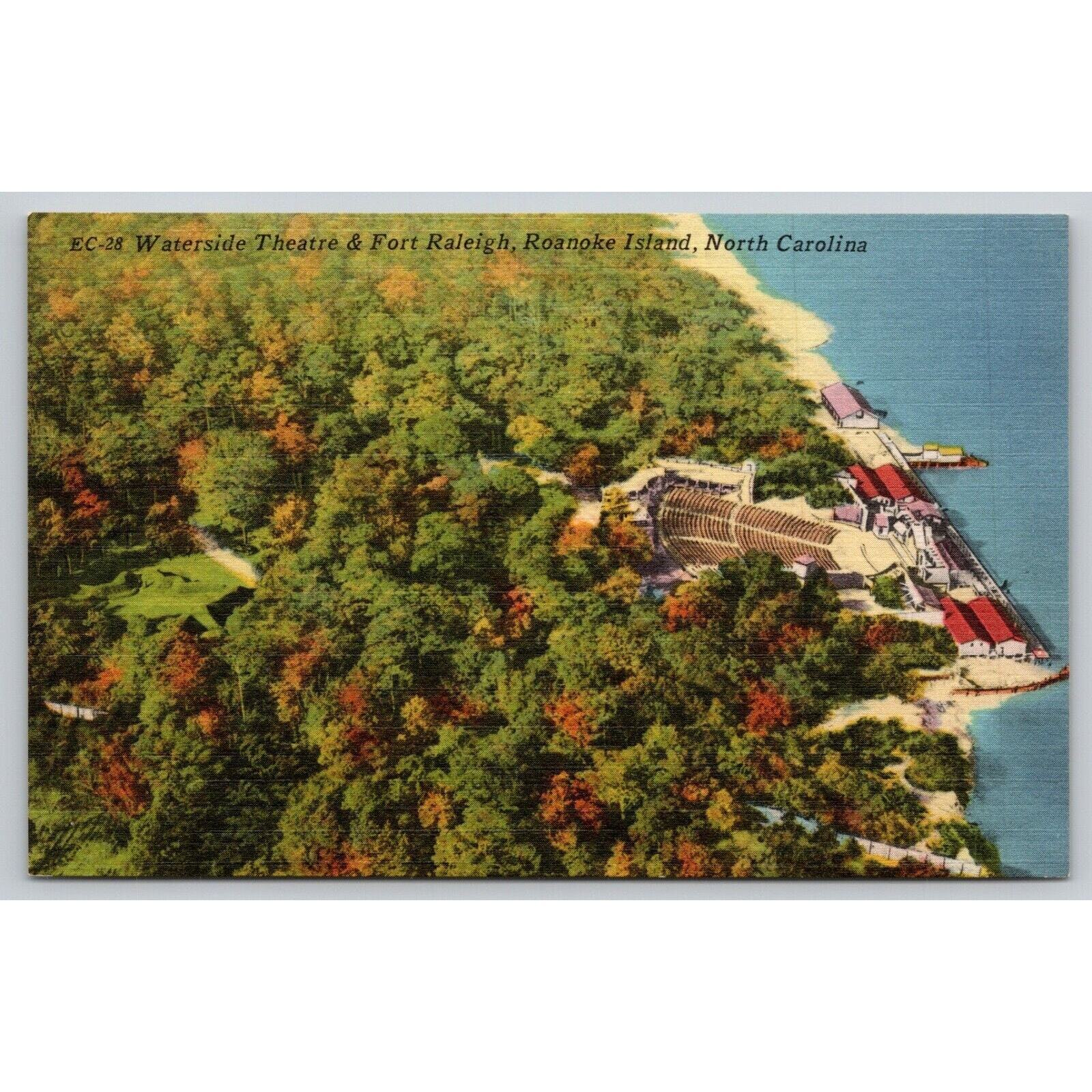 Postcard NC Roanoke Island Waterside Theatre And Fort Raleigh