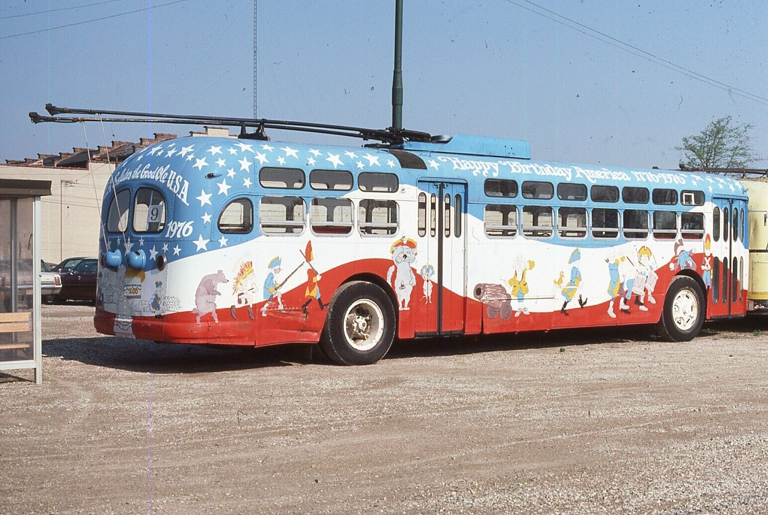 Original Bus Slide Painted Bicentennial Bus 1978 #31