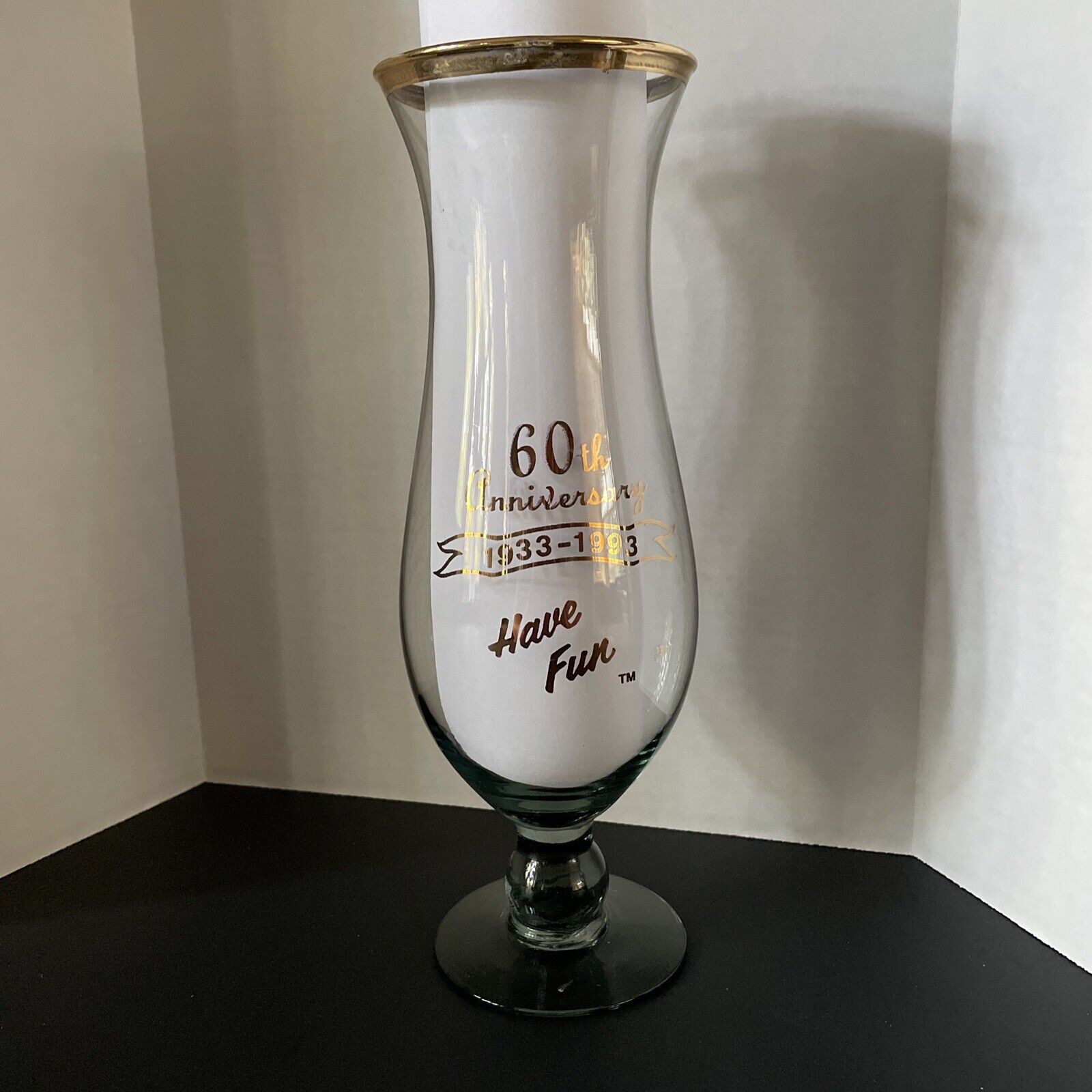 PAT O\'BRIEN\'S 60th Anniversary 1933-1993 New Orleans Hurricane Glass Vintage